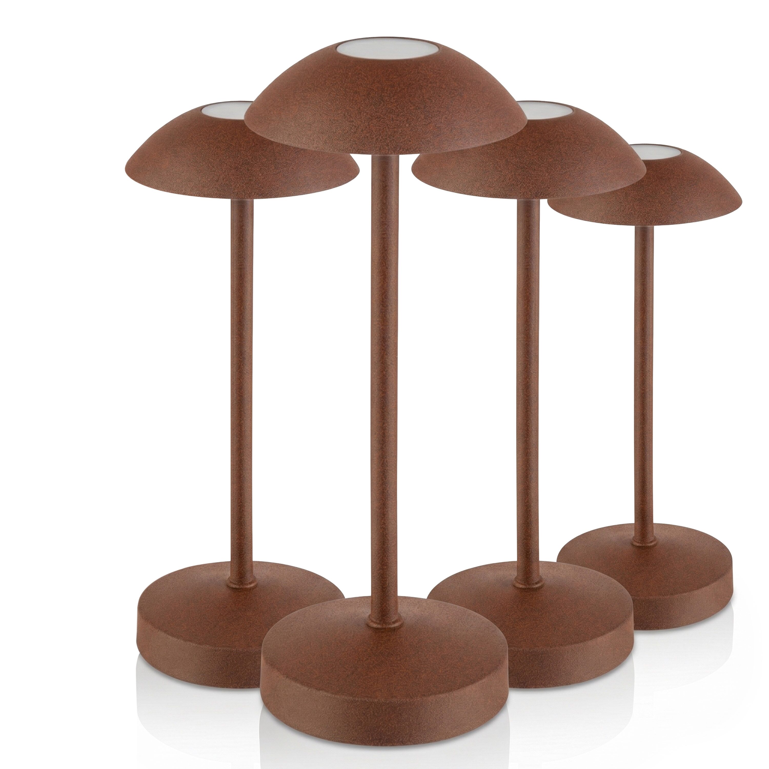 (4 pièces) Lampe de table – ALVA – dimmable en 3 niveaux – Ø 80 mm – Rouille