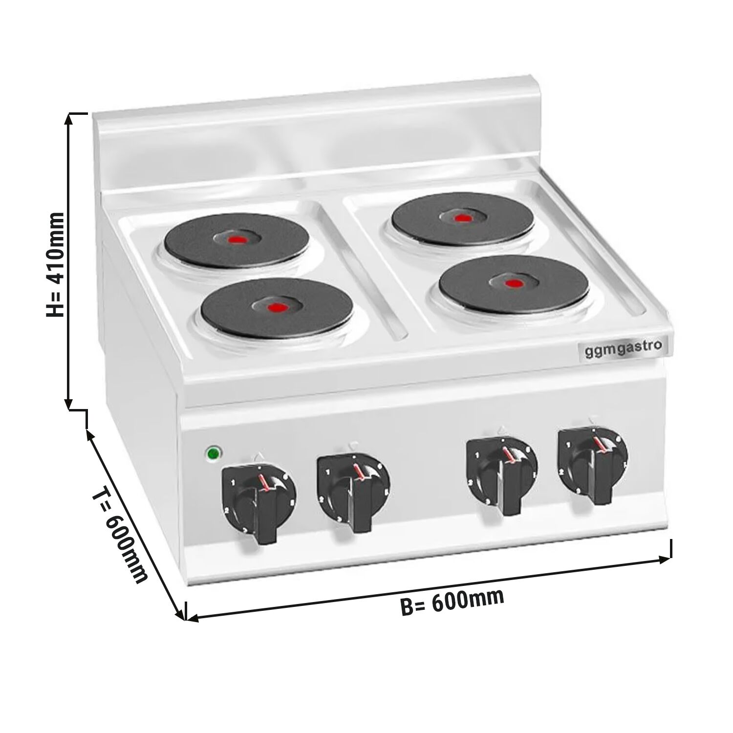 Electric Boiling Top - 8kW - 4 plates
