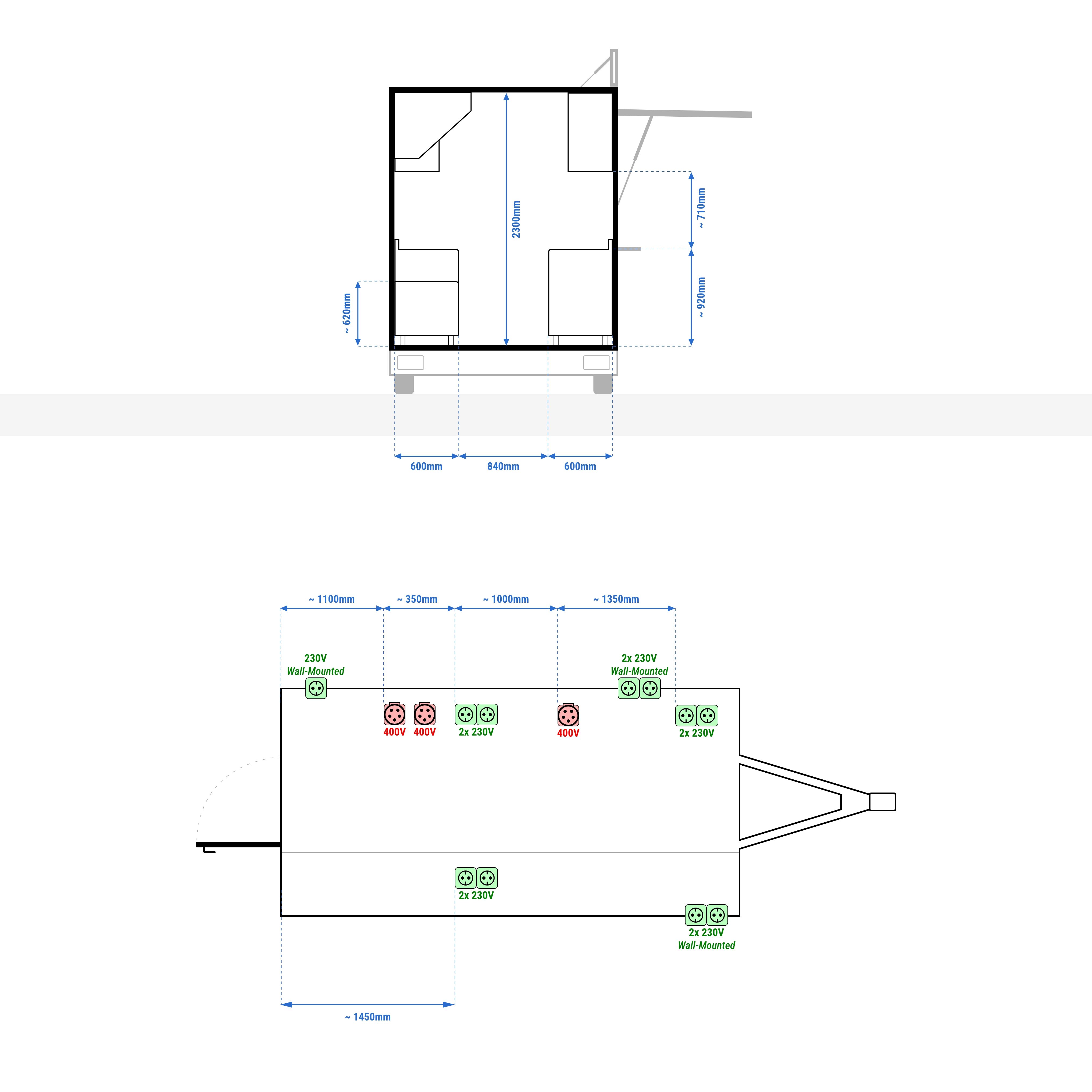 Sales trailer – 5755 mm