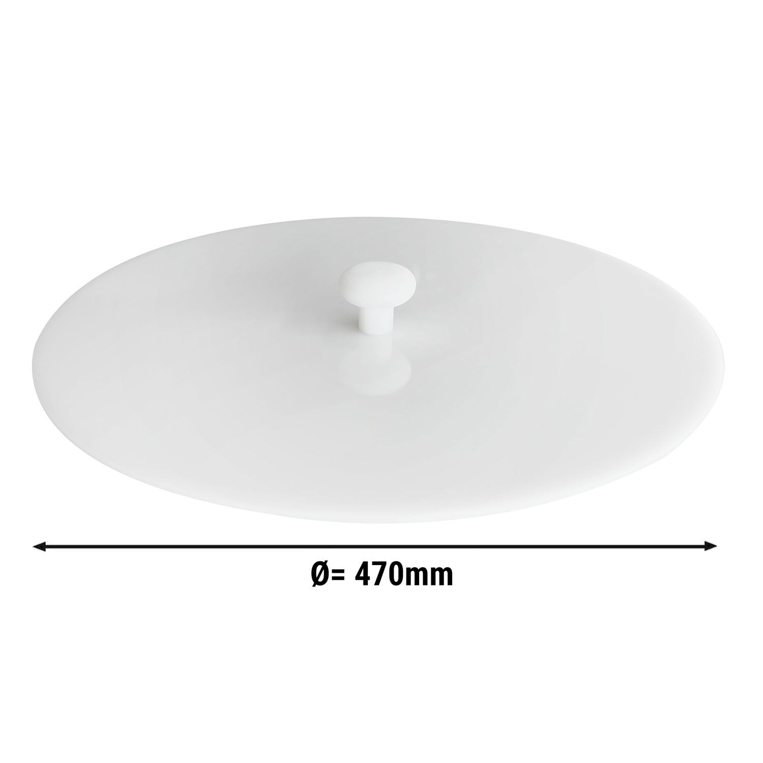 Lid for Parmesan Wheel - with Handle - Polycarbonate - H55mm; Ø470mm - Natural