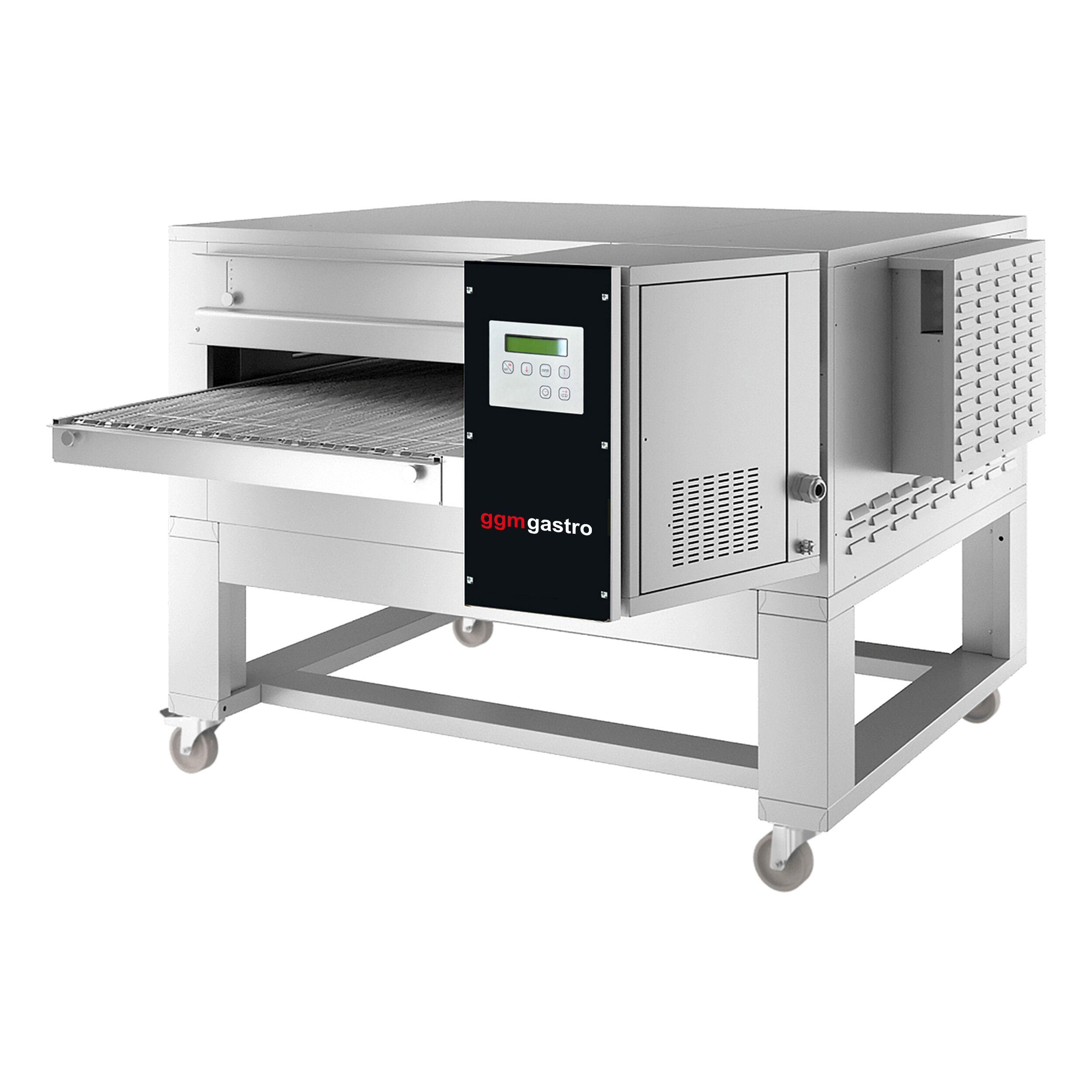 Four à convoyeur électrique – 1400 × 2000 mm – commande digitale – Largeur de bande 650 mm – avec soubassement en inox