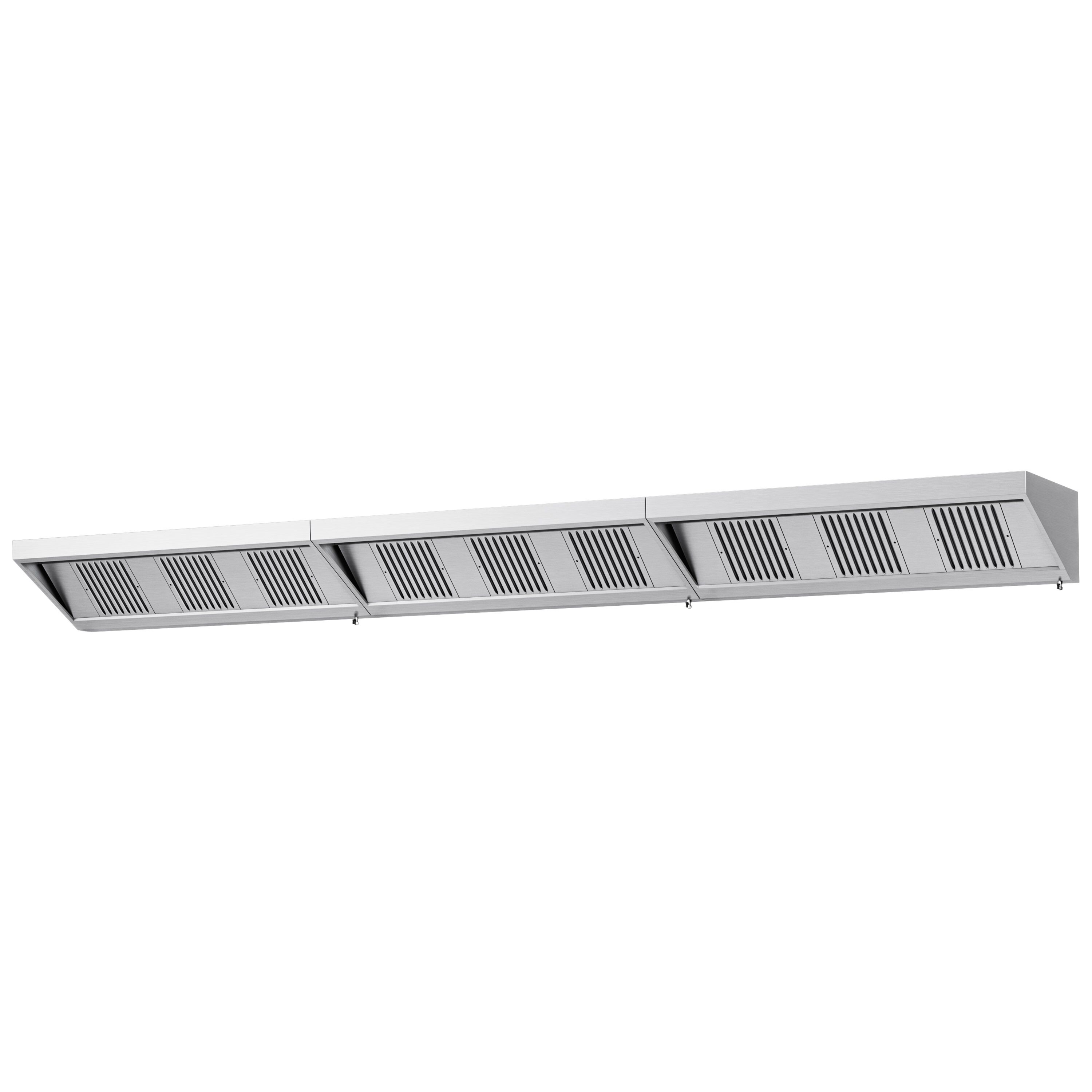 Fali elszívóernyő - 6000 mm - 700 mm mély - Labirintszűrő és világítás - motor nélkül