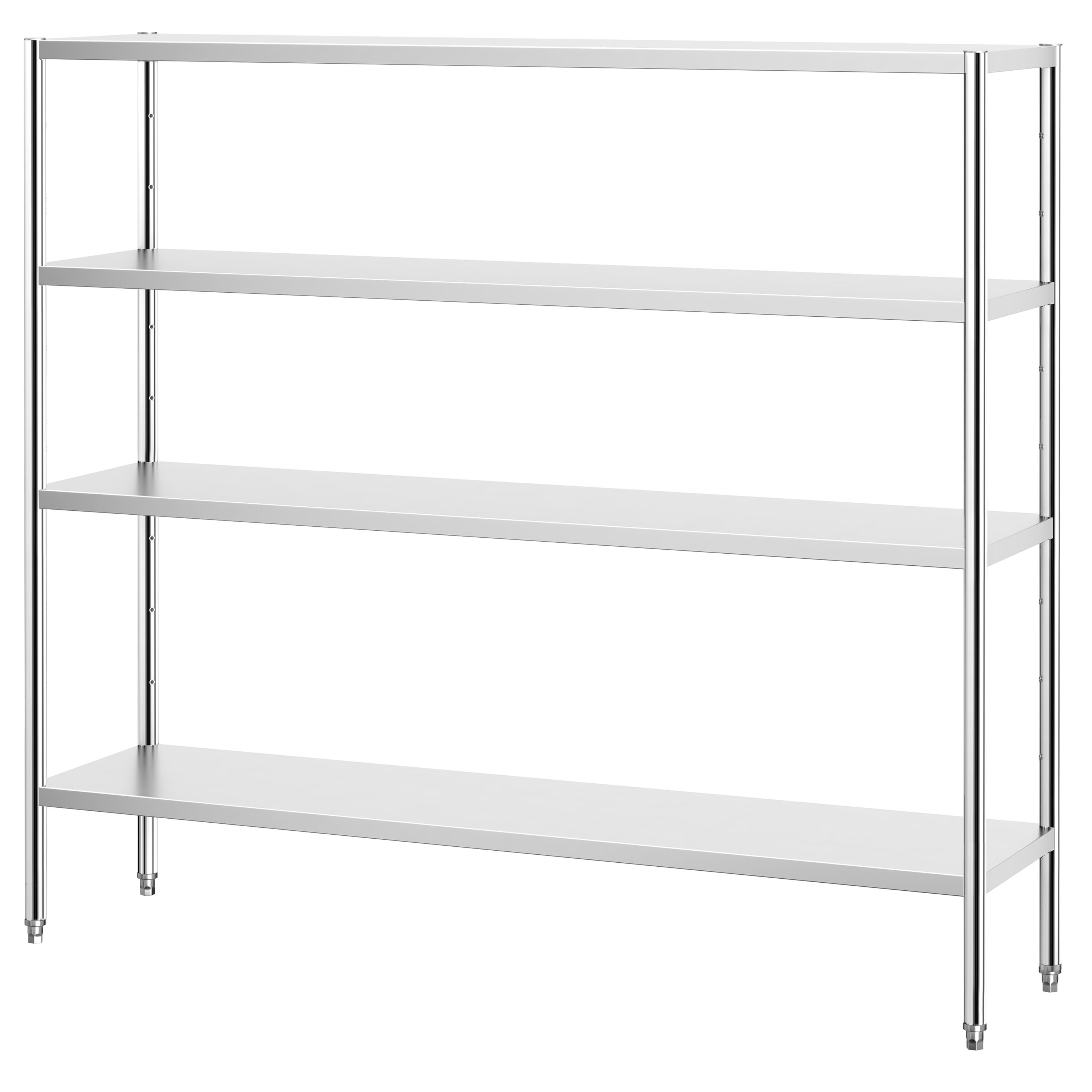 Rostfri hyllställning PREMIUM - 2000x500 mm - Djup: 500 mm - 4 hyllplan (justerbara) - Lastkapacitet: 320 kg