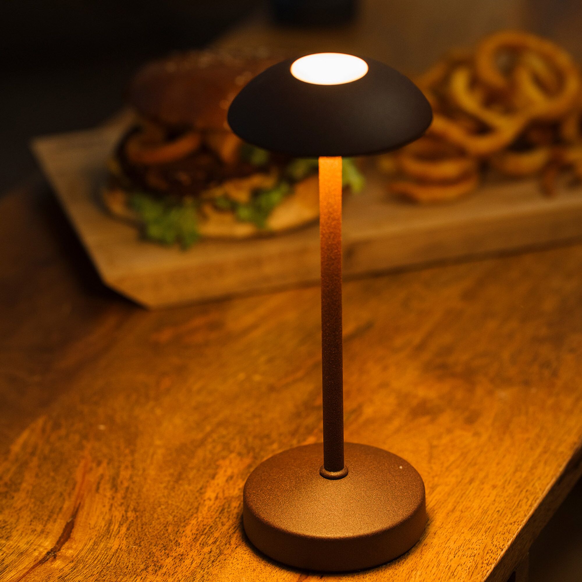 (4 pièces) Lampe de table – ALVA – dimmable en 3 niveaux – Ø 80 mm – Rouille