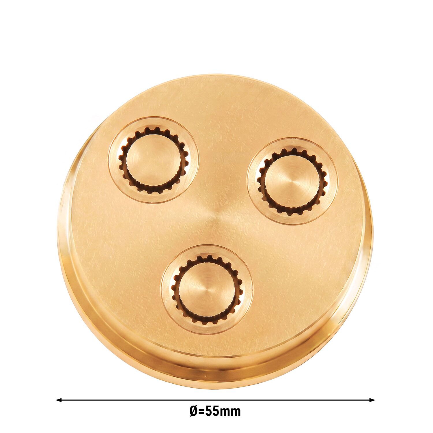 Brass Pasta Die (Bronze Finish) - Macaroni 14mm - fits NMH8 - Ø55mm