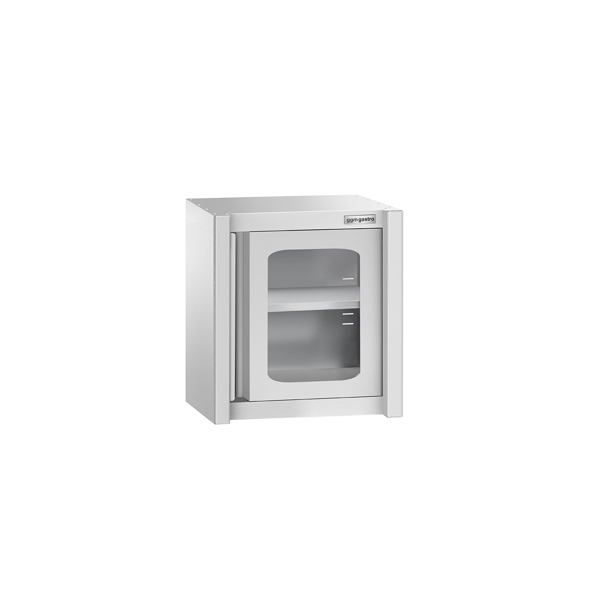 Armoire murale en acier inoxydable - 600x400mm - avec portes battantes vitrées - 650mm de haut