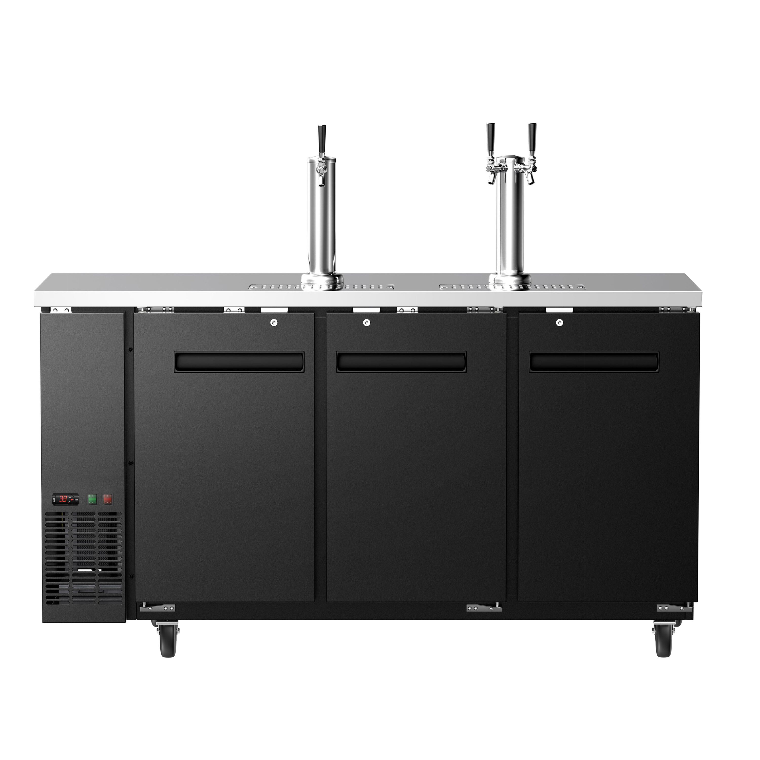 Bierkühler mit Zapfhahn - 3x 50 Liter Fässer - 1850x620mm