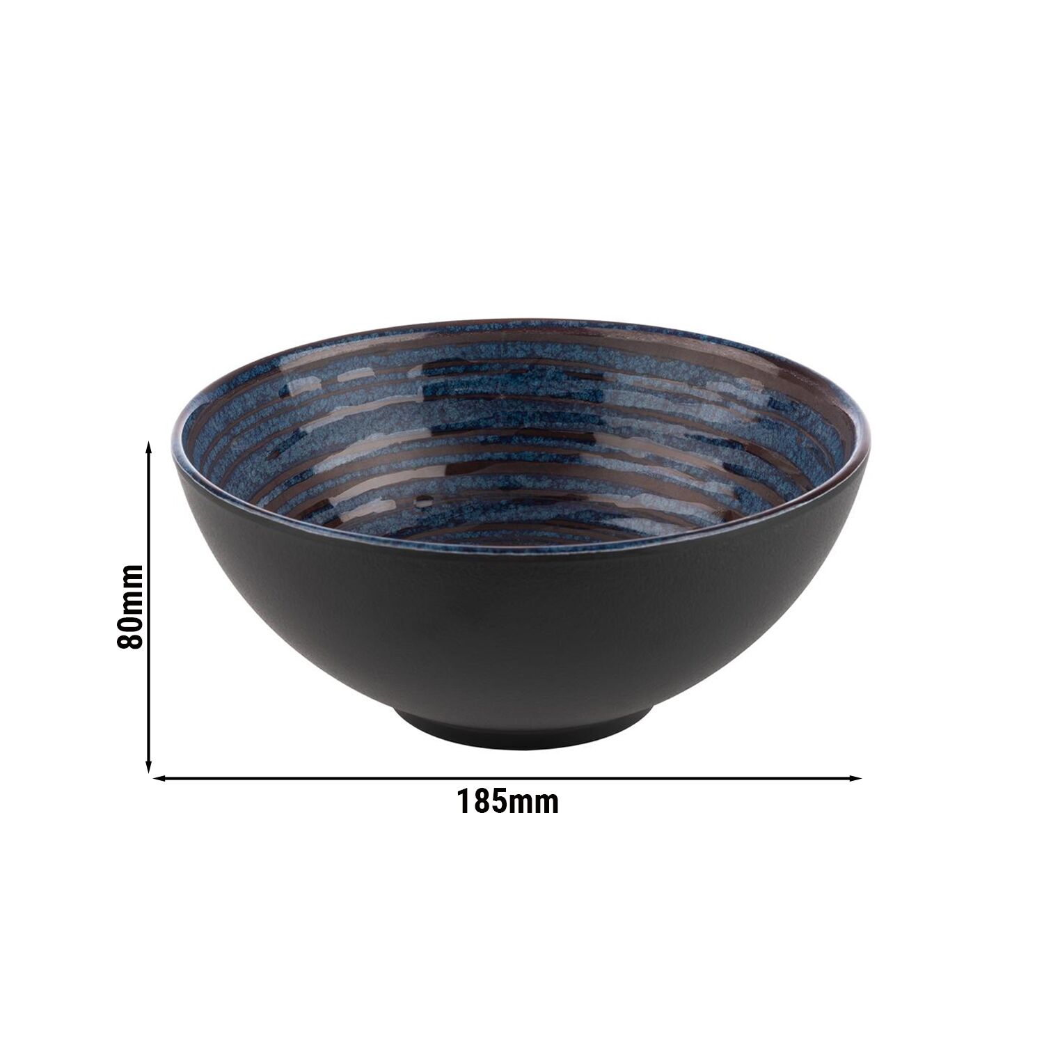 (6 pcs) Coupe - LOOPS - Mélamine - 1L - carré - 185x185mm - Profondeur : 80mm - Bleu