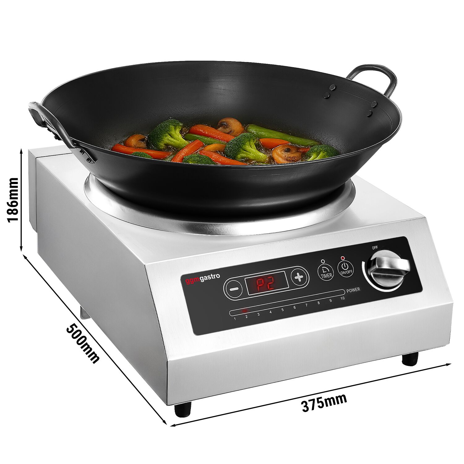 (2 pièces) Wok à induction - 3,5 kW - avec wok