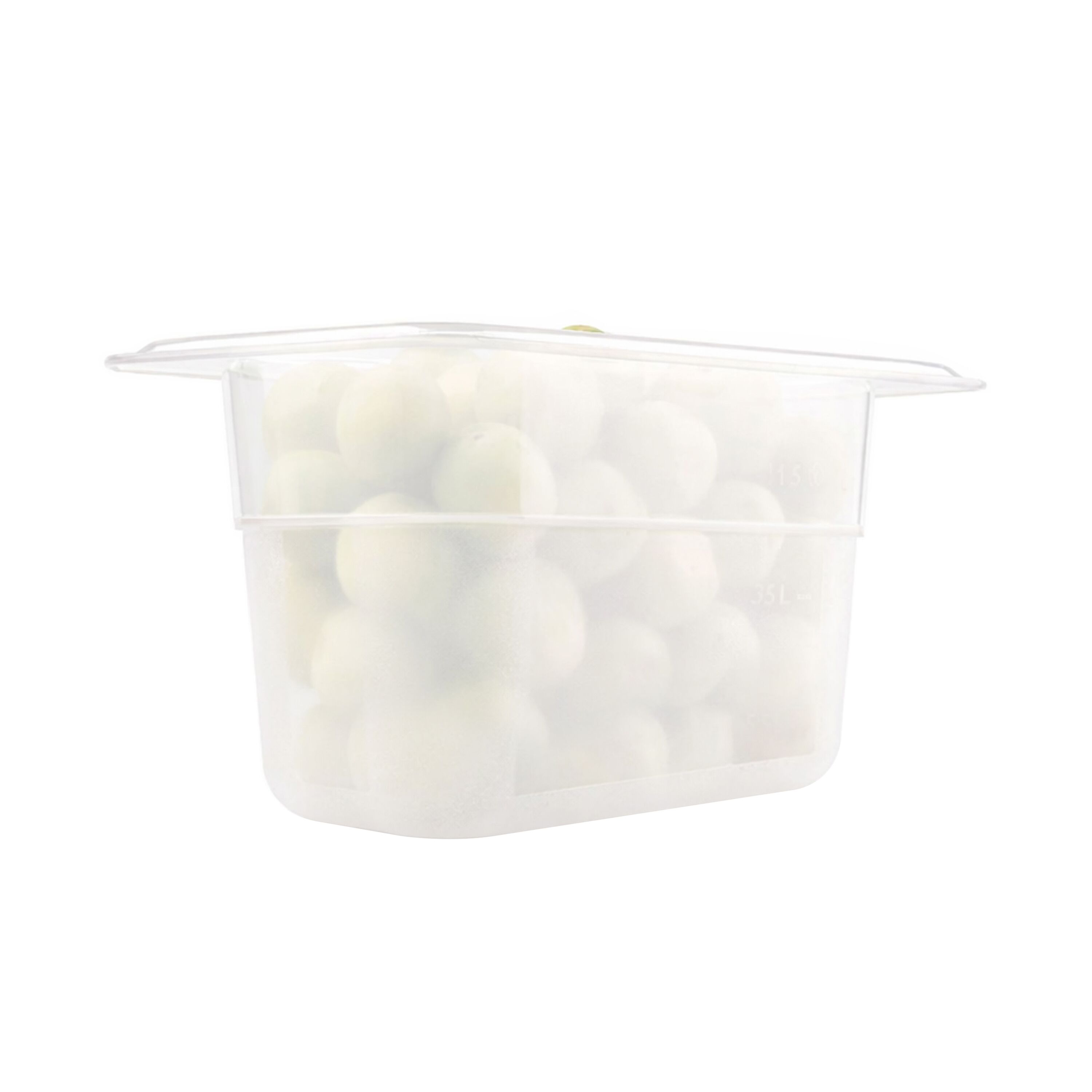(6 pièces) Bac en Polypropylène - GN 1/9 - Translucide - 0,57 L - Hauteur : 65 mm