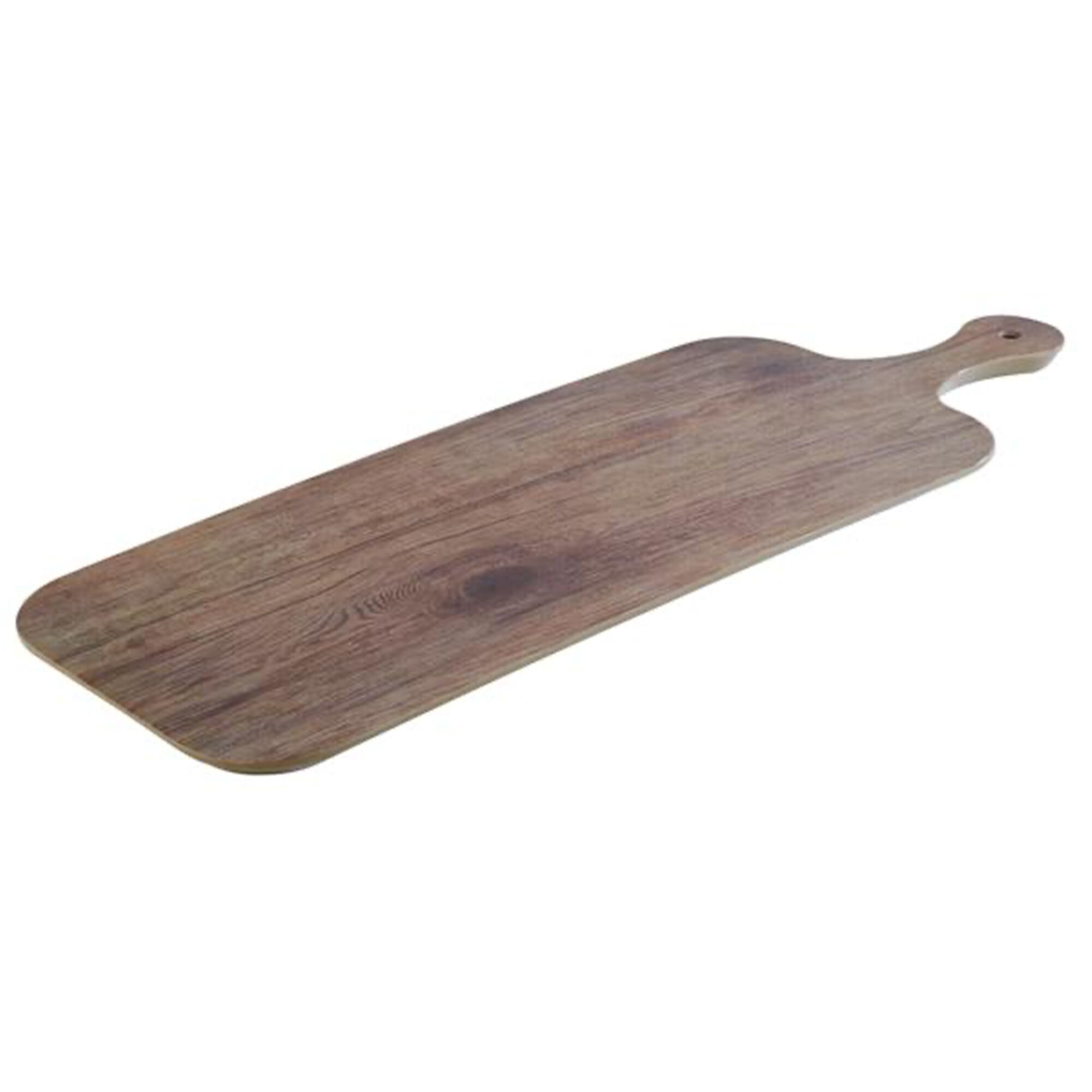 (6 pcs) Plateau de présentation - OAK - Mélamine - 610x200mm - Hauteur:15mm - Brun - empilable, compatible lave-vaisselle