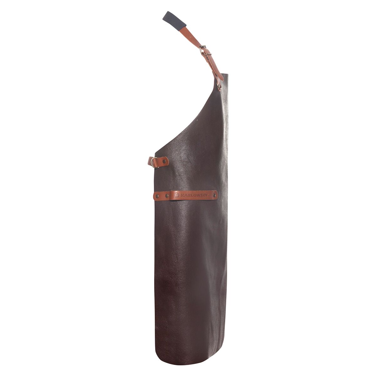 KARLOWSKY | Tablier à bavette en cuir - Moka