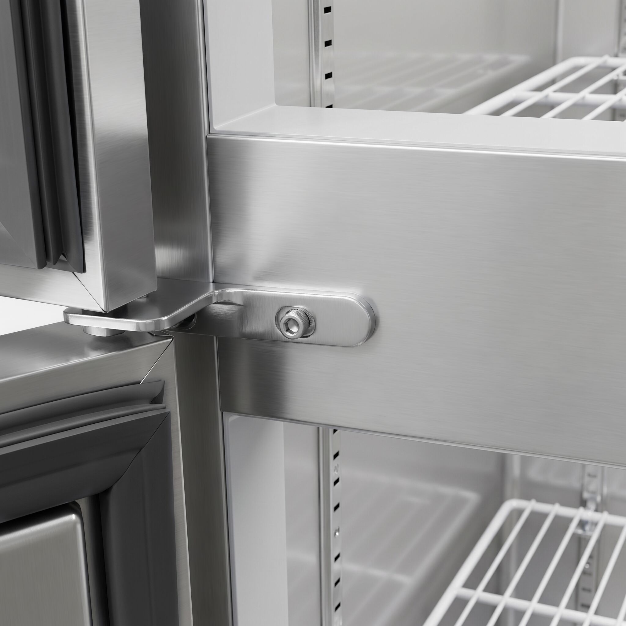 Commercial Upright Fridge – Stainless Steel ECO – GN 1/1 – 1700 Litres – with 4 Half Doors