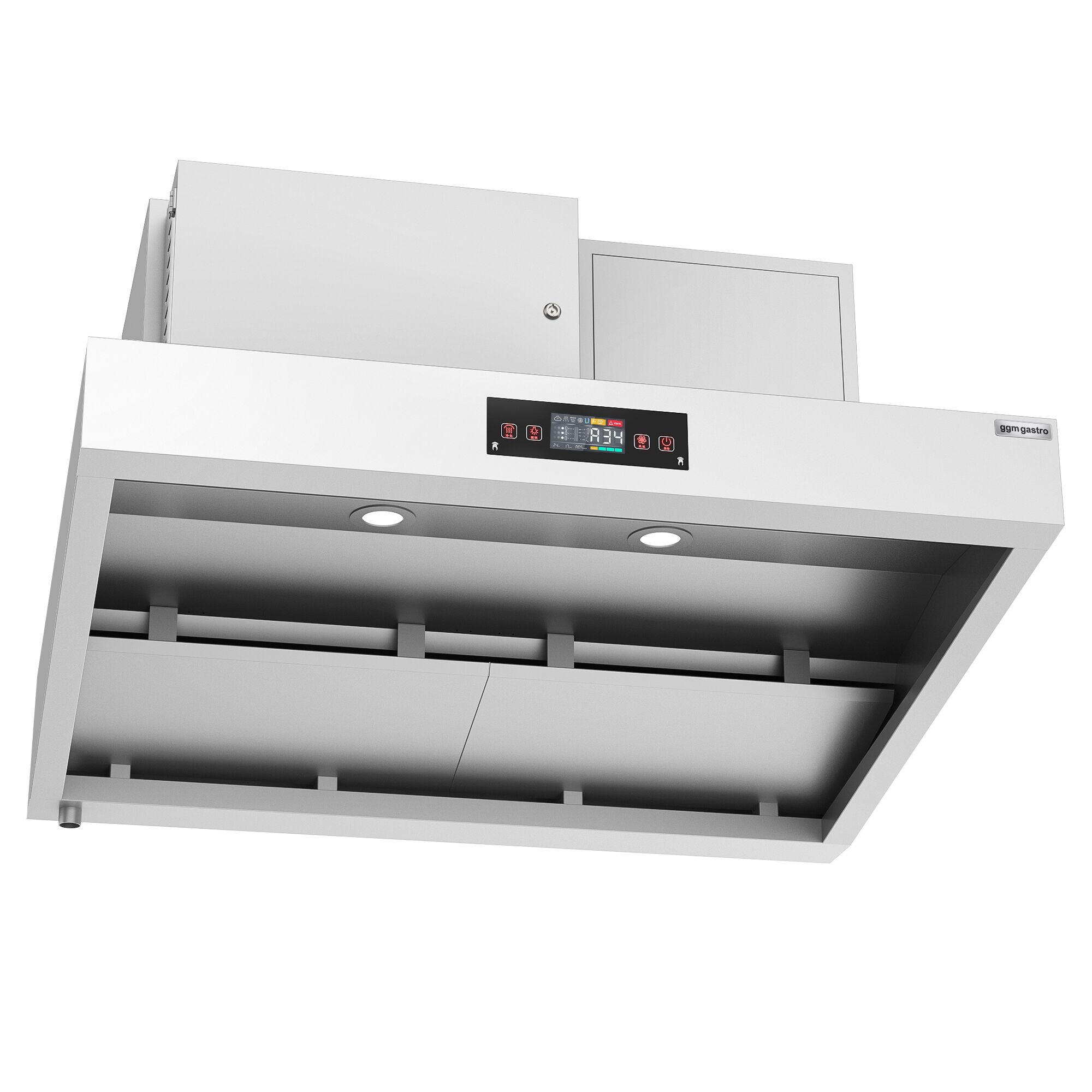 Hotte aspirante hybride - 1600 mm - efficacité de purification de l’air de 98 % - avec Smart Touch - LED