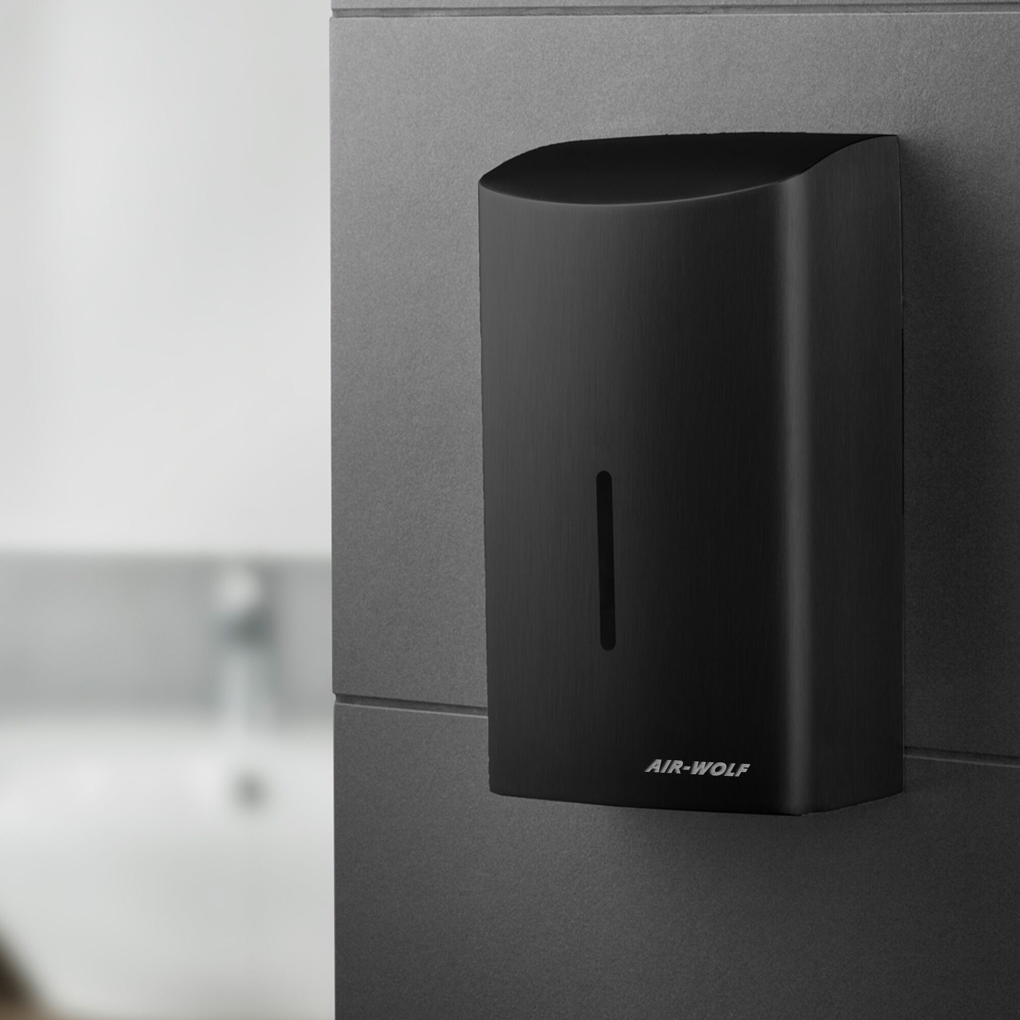 (2 pièces) AIR-WOLF | Sèche-mains avec capteur infrarouge – inox noir mat