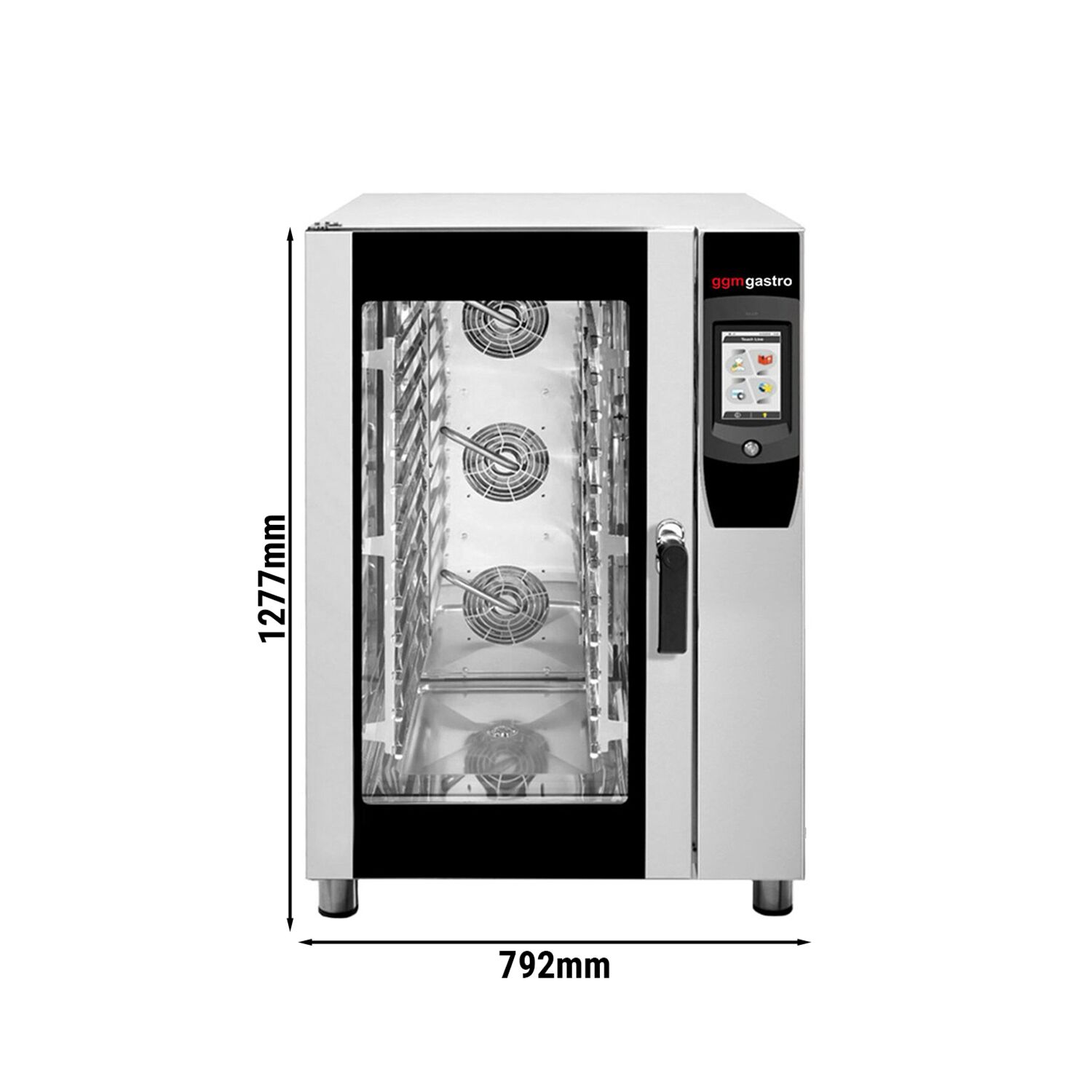 Four mixte - tactile - 12 x GN 1/1 - avec système de lavage et sonde de température
