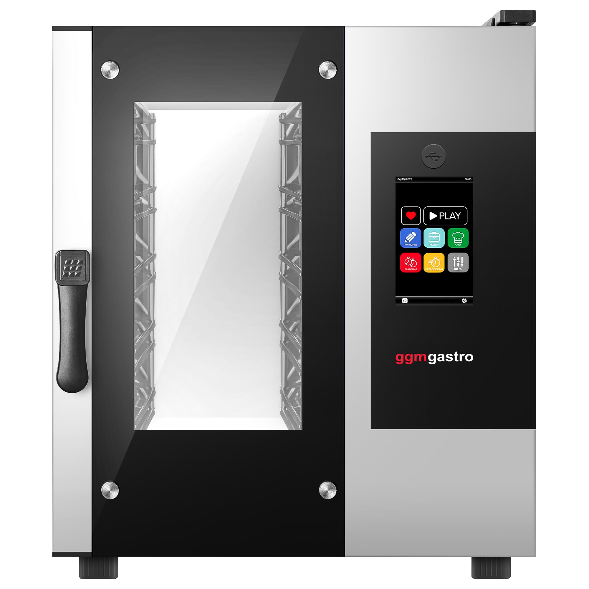 Kombiugn - Touch - 7'' pekskärm - 5x GN 1/1 - smal - inkl. Automatiskt rengöringssystem & Kärntemperaturnål