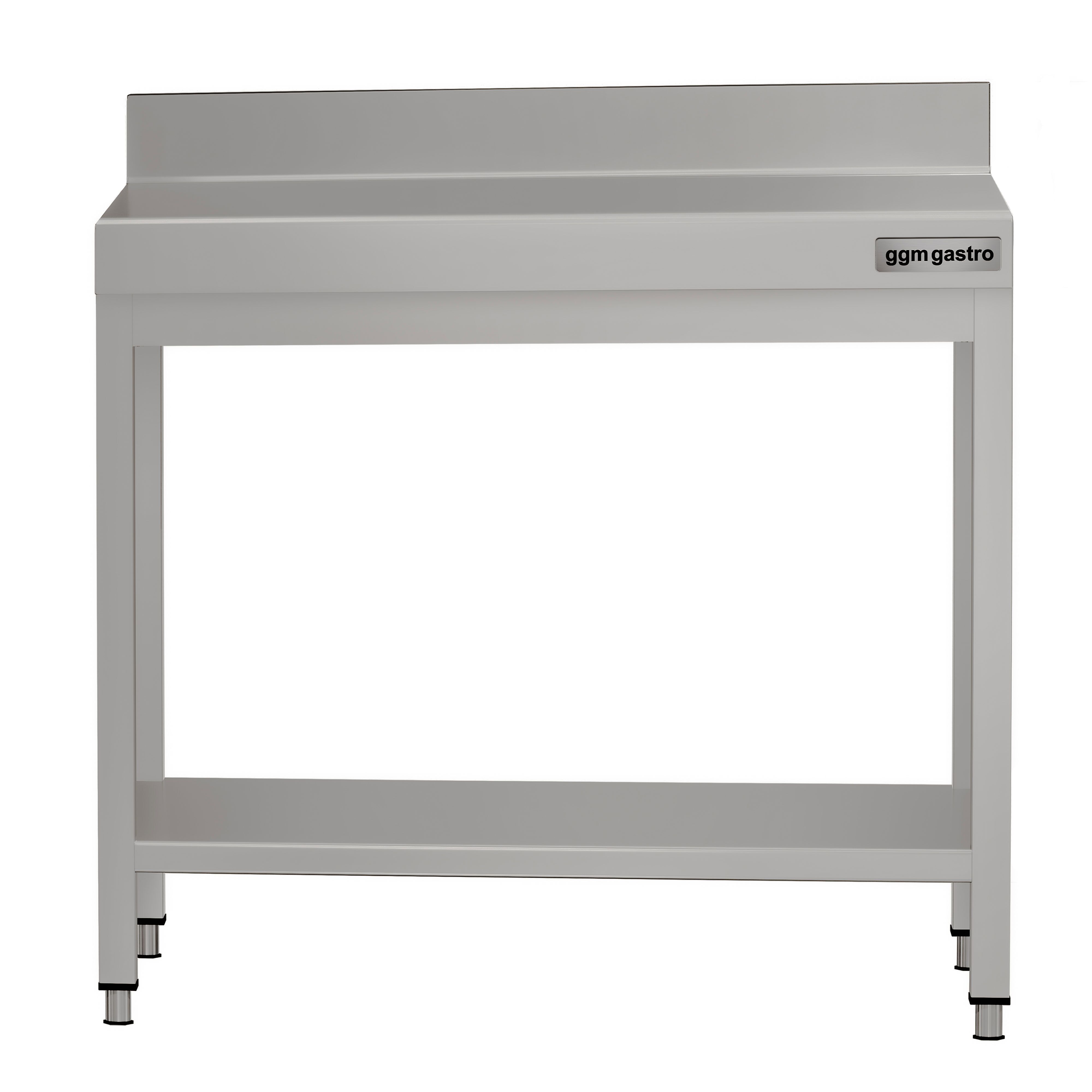 Table de travail en inox ECO – 700 × 600 mm – avec tablette inférieure & dosseret