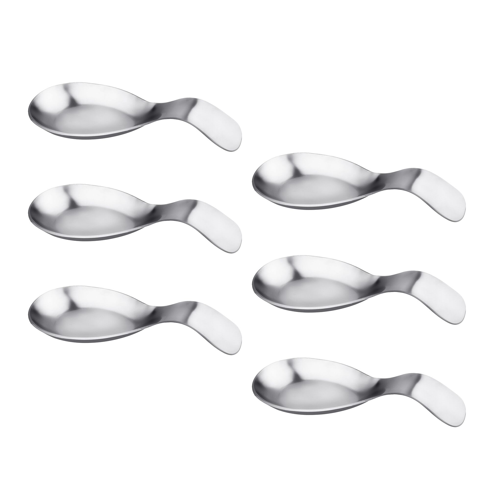 (6 pcs) Support pour cuillère - Petit - Acier inoxydable - 220x90x110mm | Lot de 6 supports pour cuillère