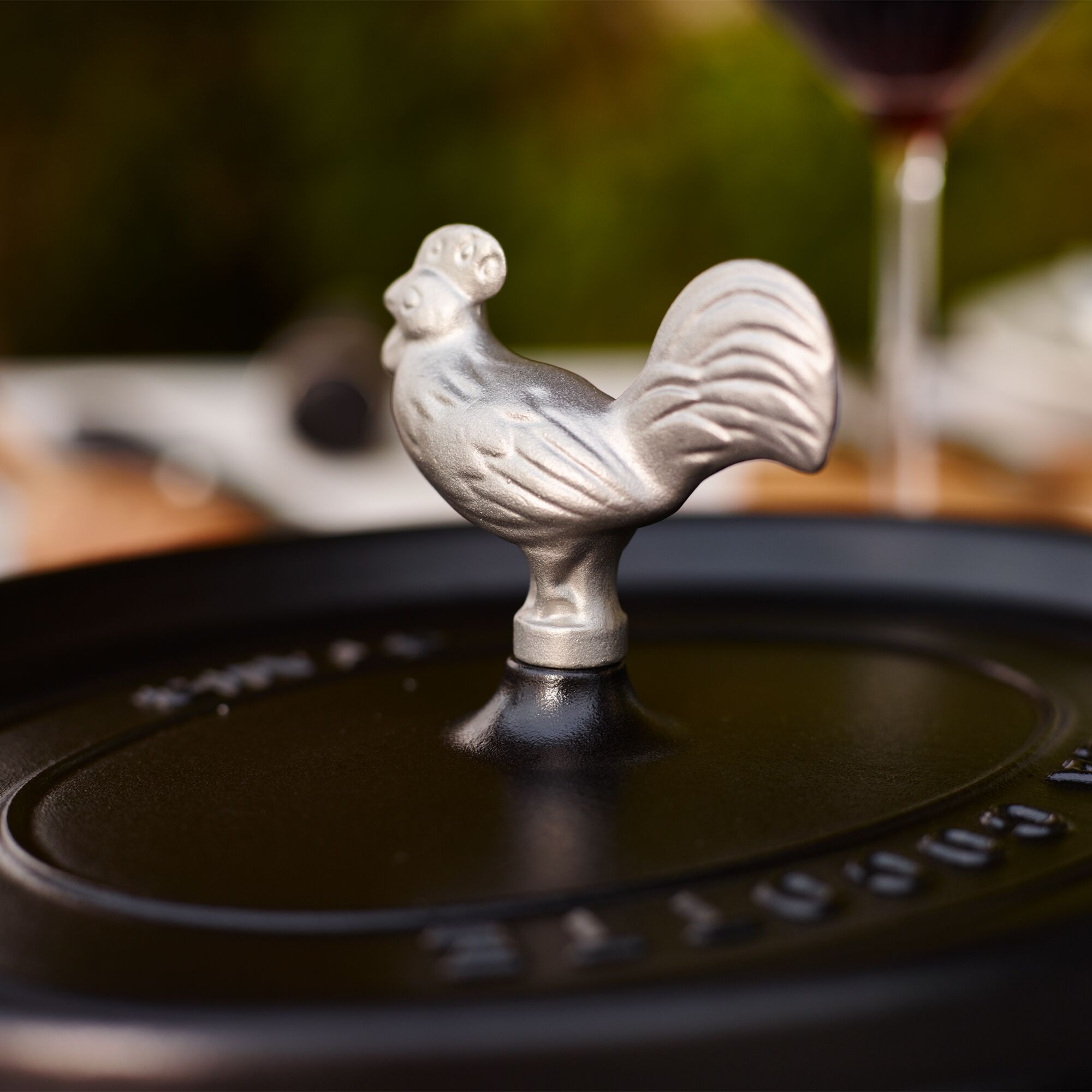 STAUB | La Cocotte Replacement Lid Knob – Rooster - Stainless Steel - Silver - Fits Ø180–410 mm lids