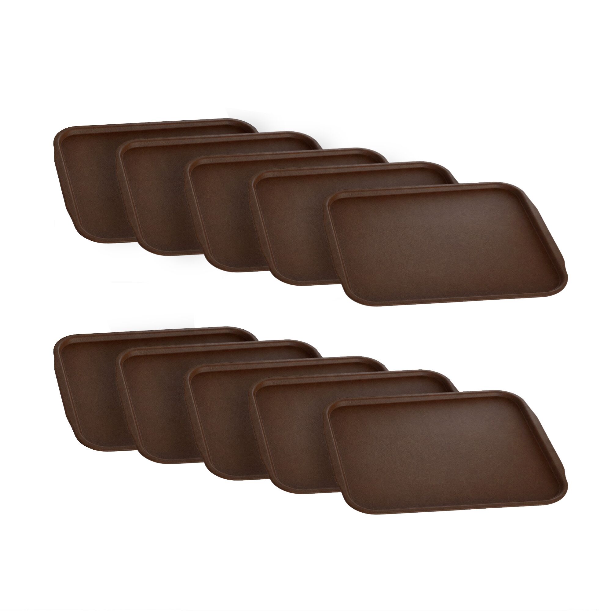 (10 pièces) Plateau De Service - Marron - 440 x 320 mm