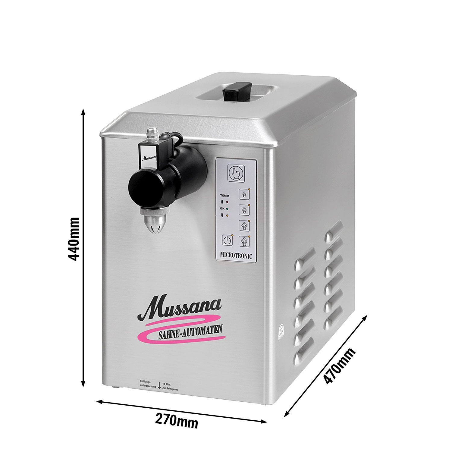 MUSSANA | BOY MOBIL – Machine à chantilly – 4 litres – 372 W – 12 V – avec refroidissement
