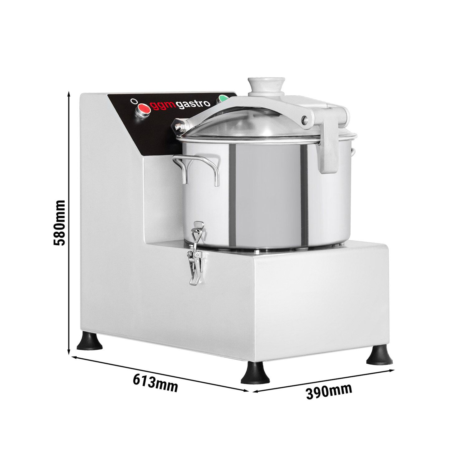 Cutter végétarien – 16 litres – 2,0 kW – 230 volts – 1400 tr/min