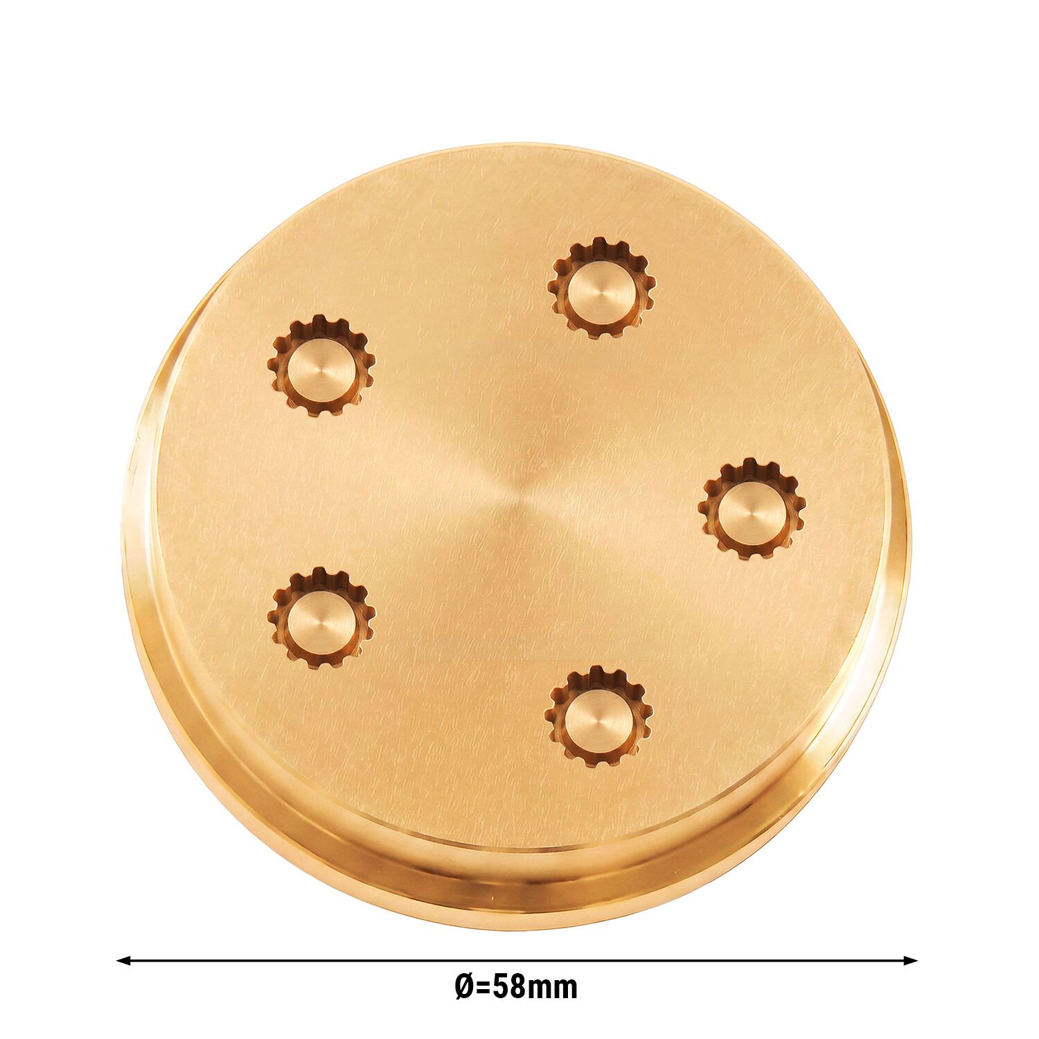 Brass Pasta Die (Bronze Finish) - Bucatini 8.5mm - for NMH13 - Ø58mm