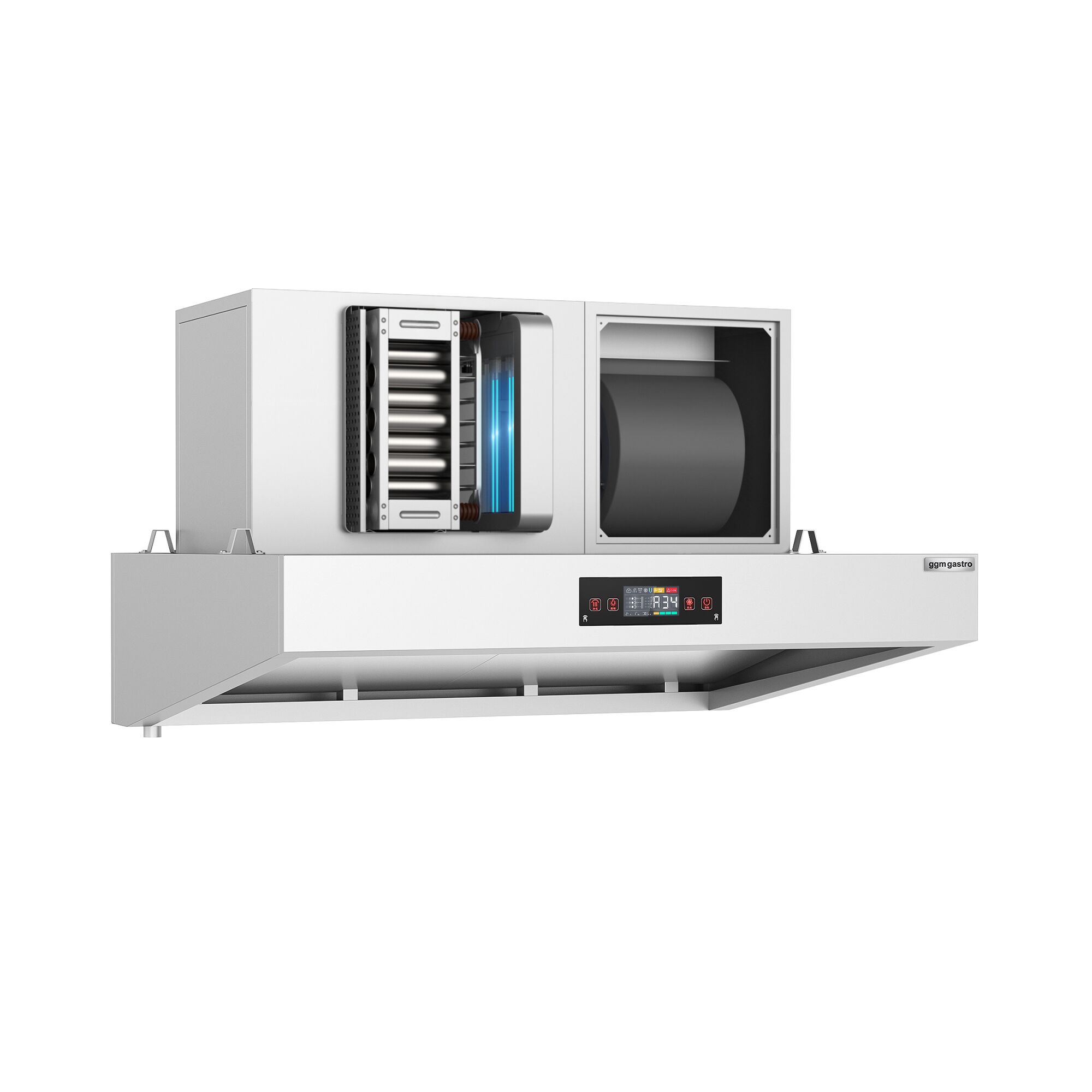 Hotte aspirante hybride - 1600 mm - efficacité de purification de l’air de 98 % - avec Smart Touch - LED