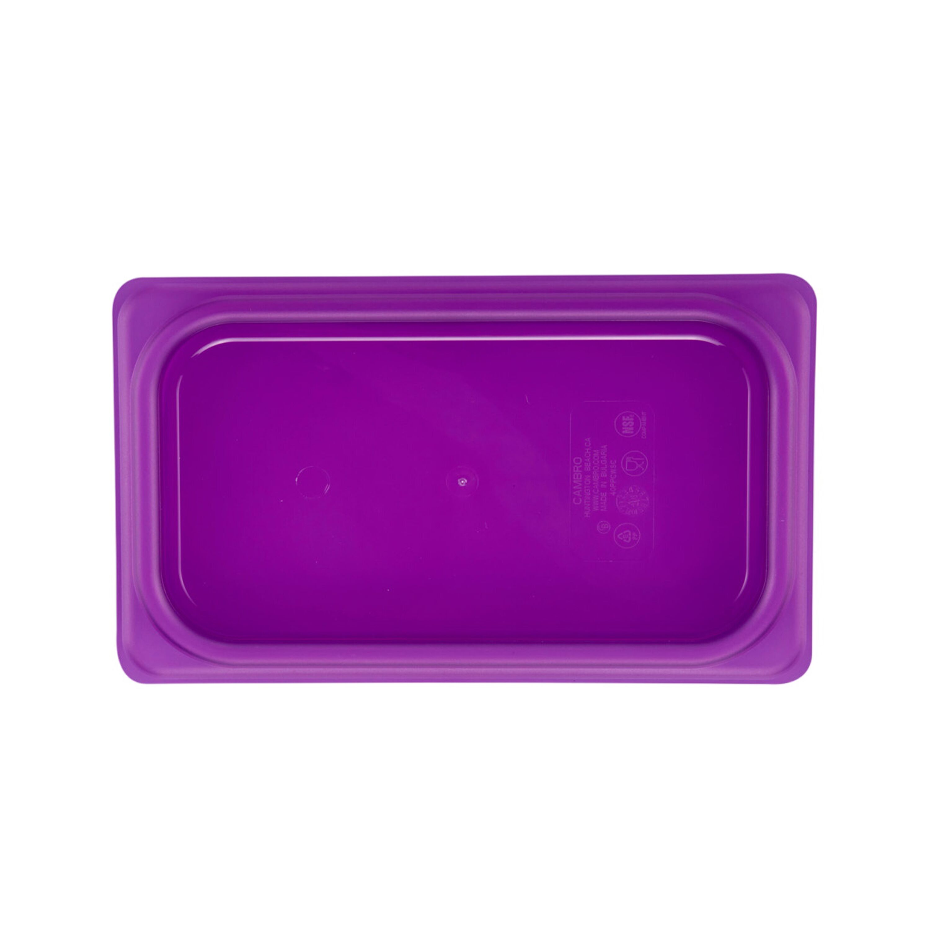 (6 pièces) CAMBRO | SafeTrak - Couvercle en polypropylène GN 1/4 - Violet