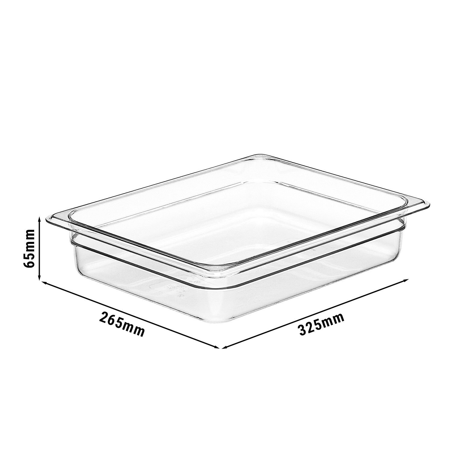 (6 pièces) CAMBRO | Camview® - Bac GN 1/2 en copolymère - Transparent - Hauteur : 65 mm - Sans BPA  