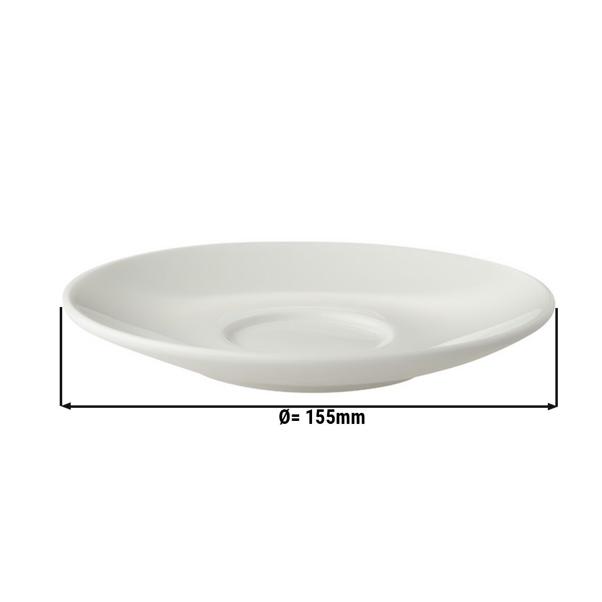 (6 pièces) BART - Soucoupe pour cappuccino - Ø 15,5 cm - Ivoire