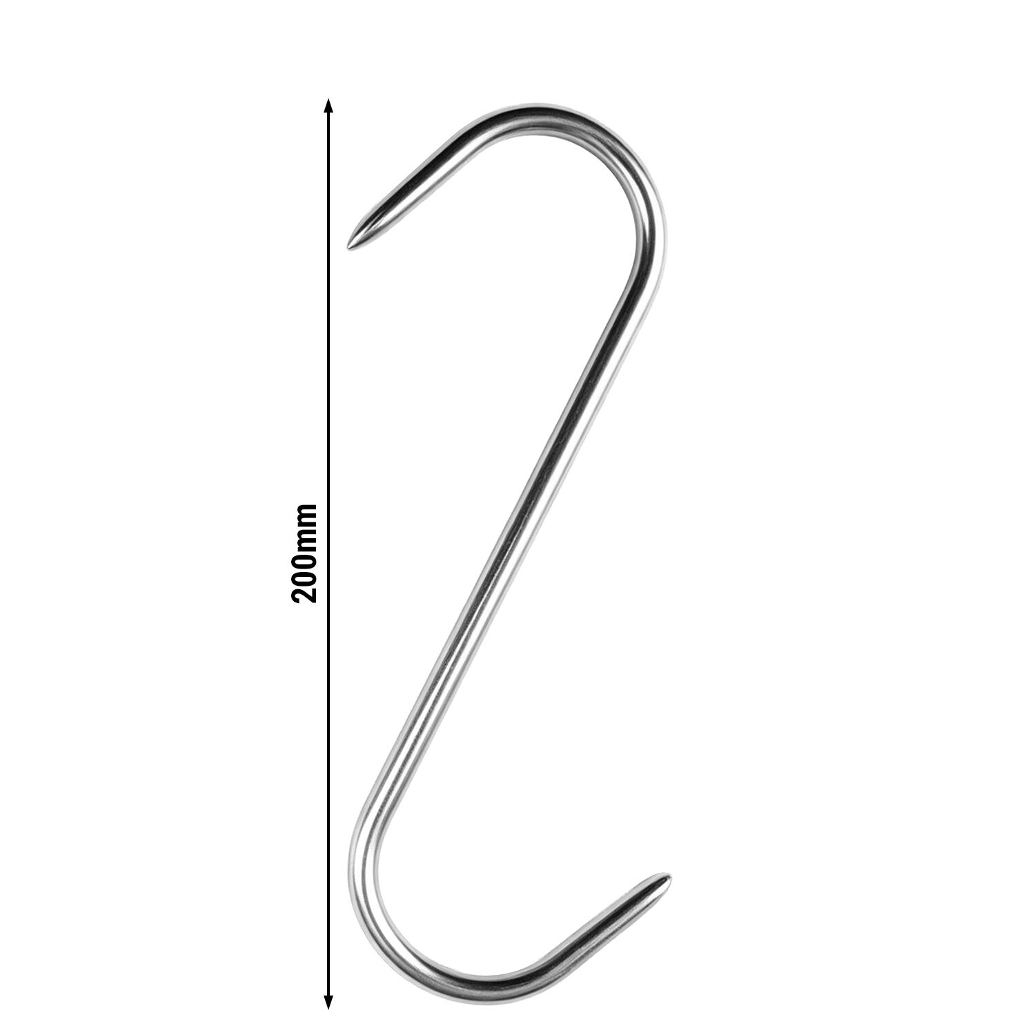(10 Stück) - Fleischhaken für Fleischreifeschrank - Länge: 200m - Dicke: 4mm