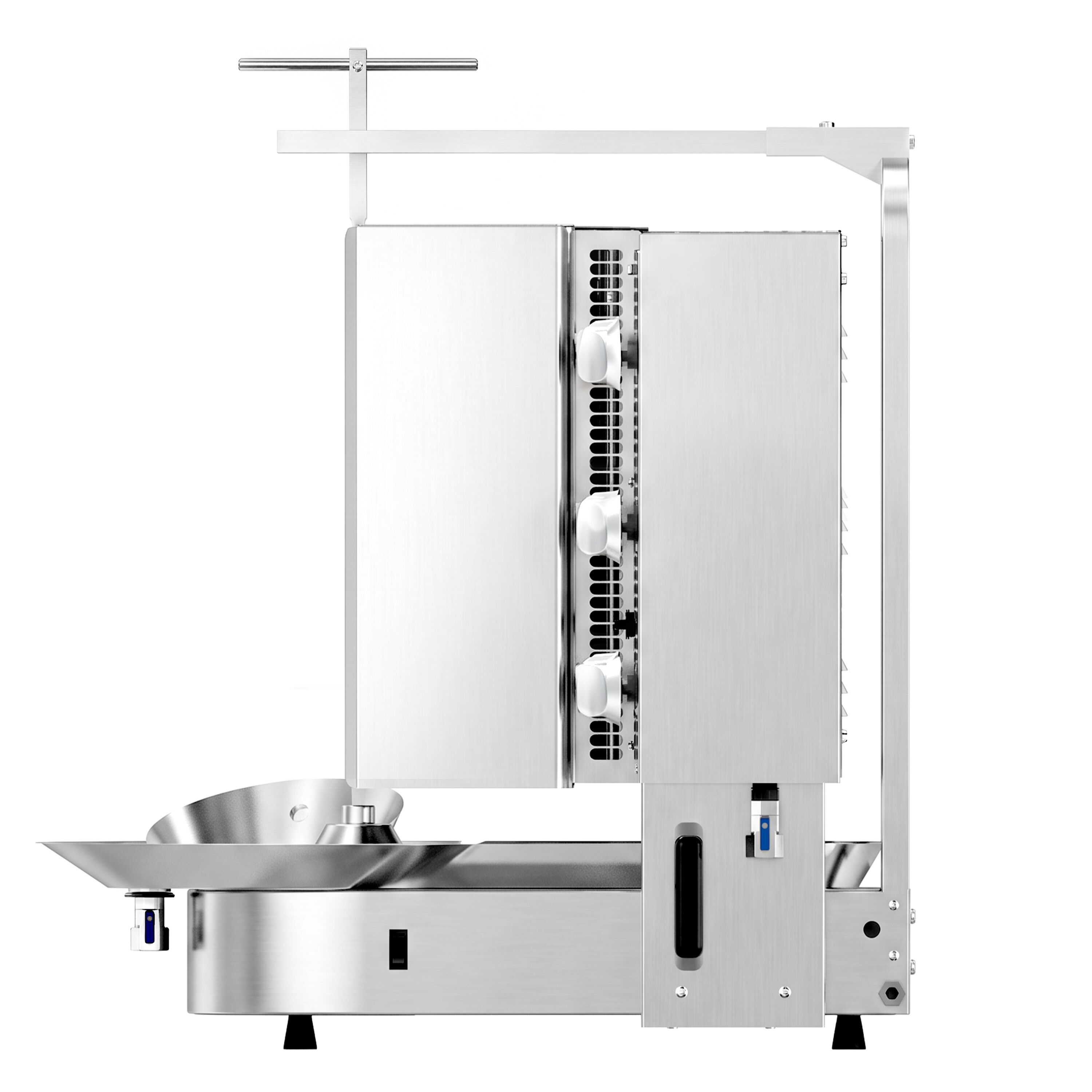 Gas Doner Kebab Grill (Shawarma/Gyros) – with Bottom Motor – ROBAX® Glass – 6 Burners – max. 60 kg – 12 kW
