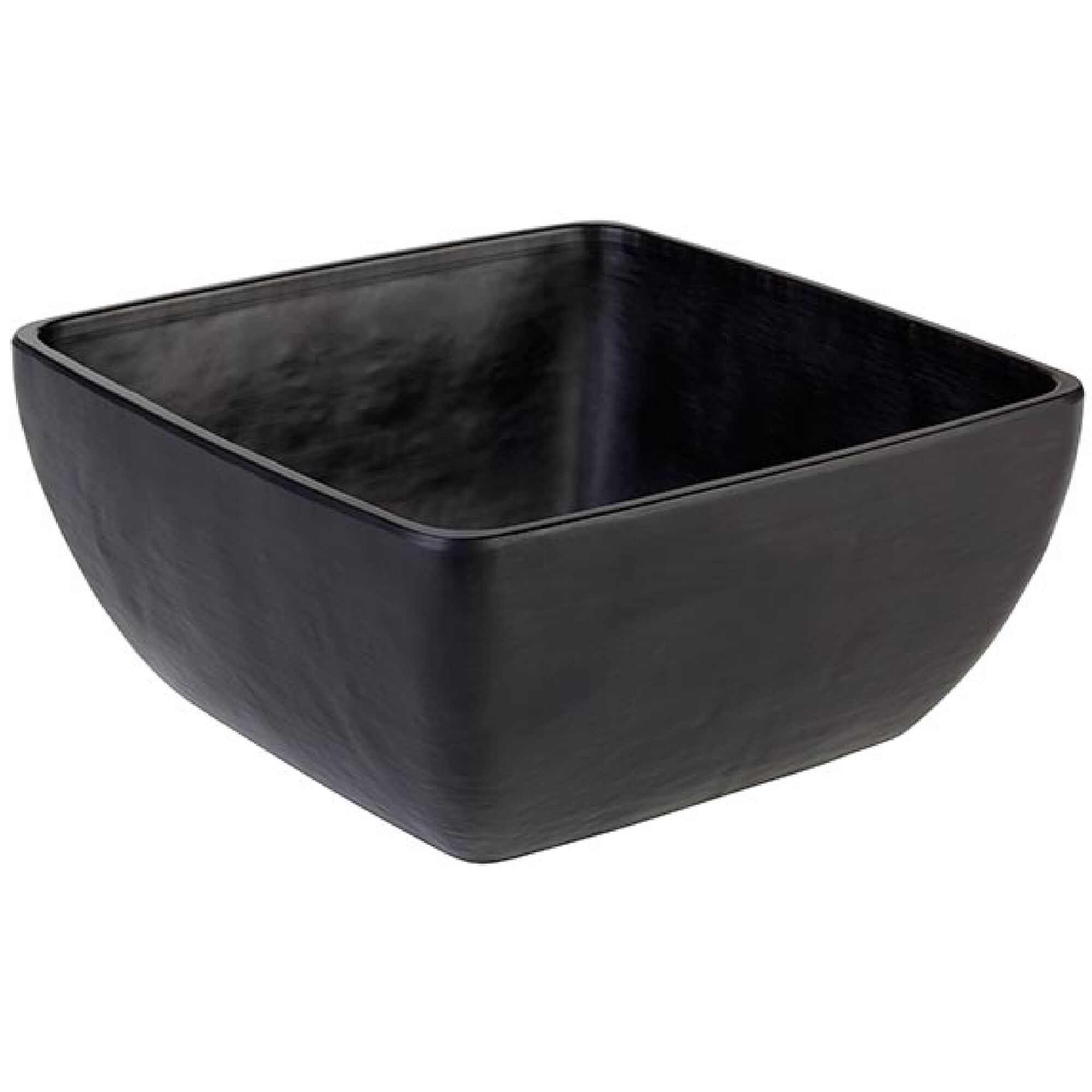 (6 pcs) Coupe - SLATE - Mélamine - 1,5L - carré - 190x190mm - Profondeur : 90mm - Noir - lot de 6