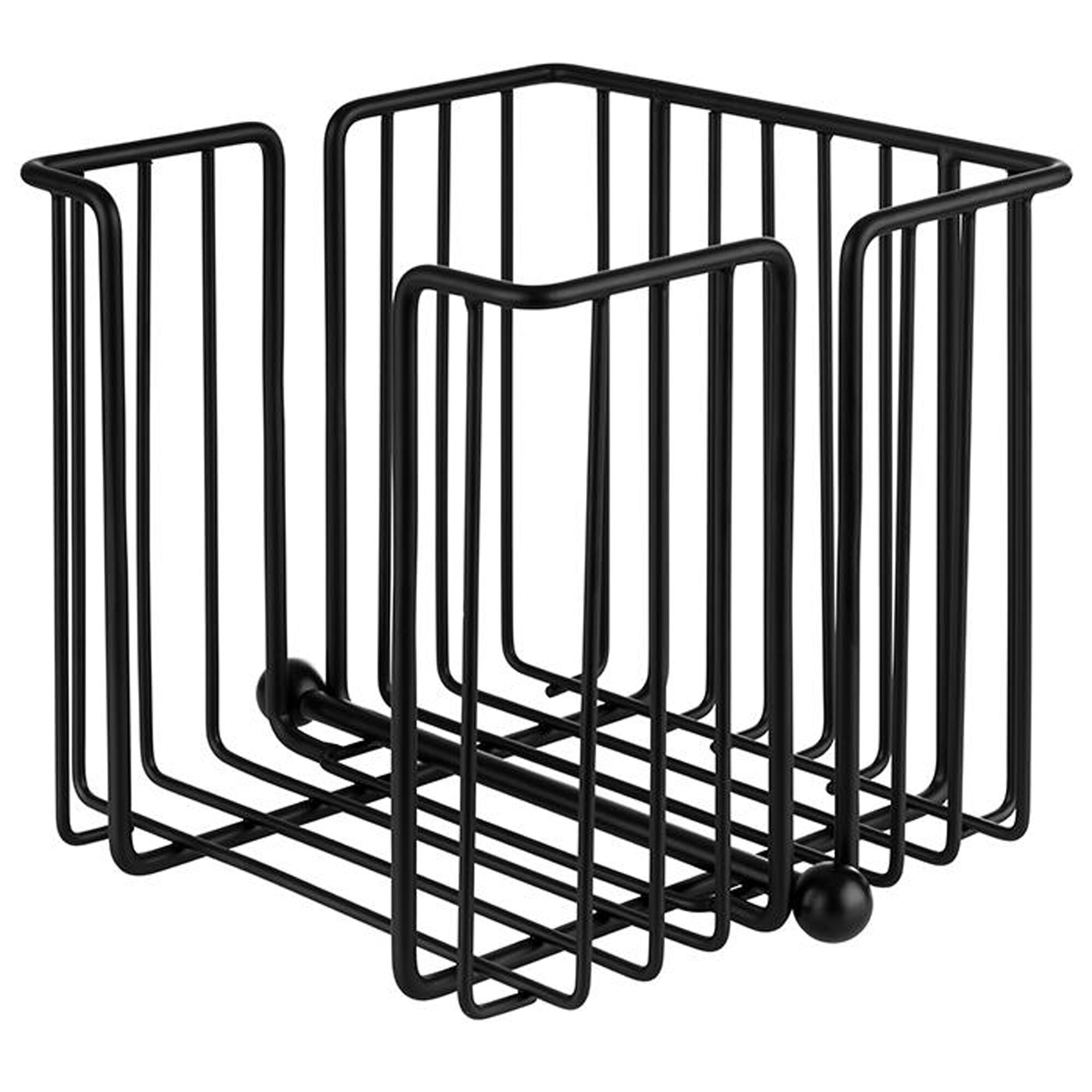 (6 pcs) Porte-serviettes cocktail - URBAN - Métal - pour env. 120 serviettes cocktail - 190x190x180mm - Noir - incl. poids