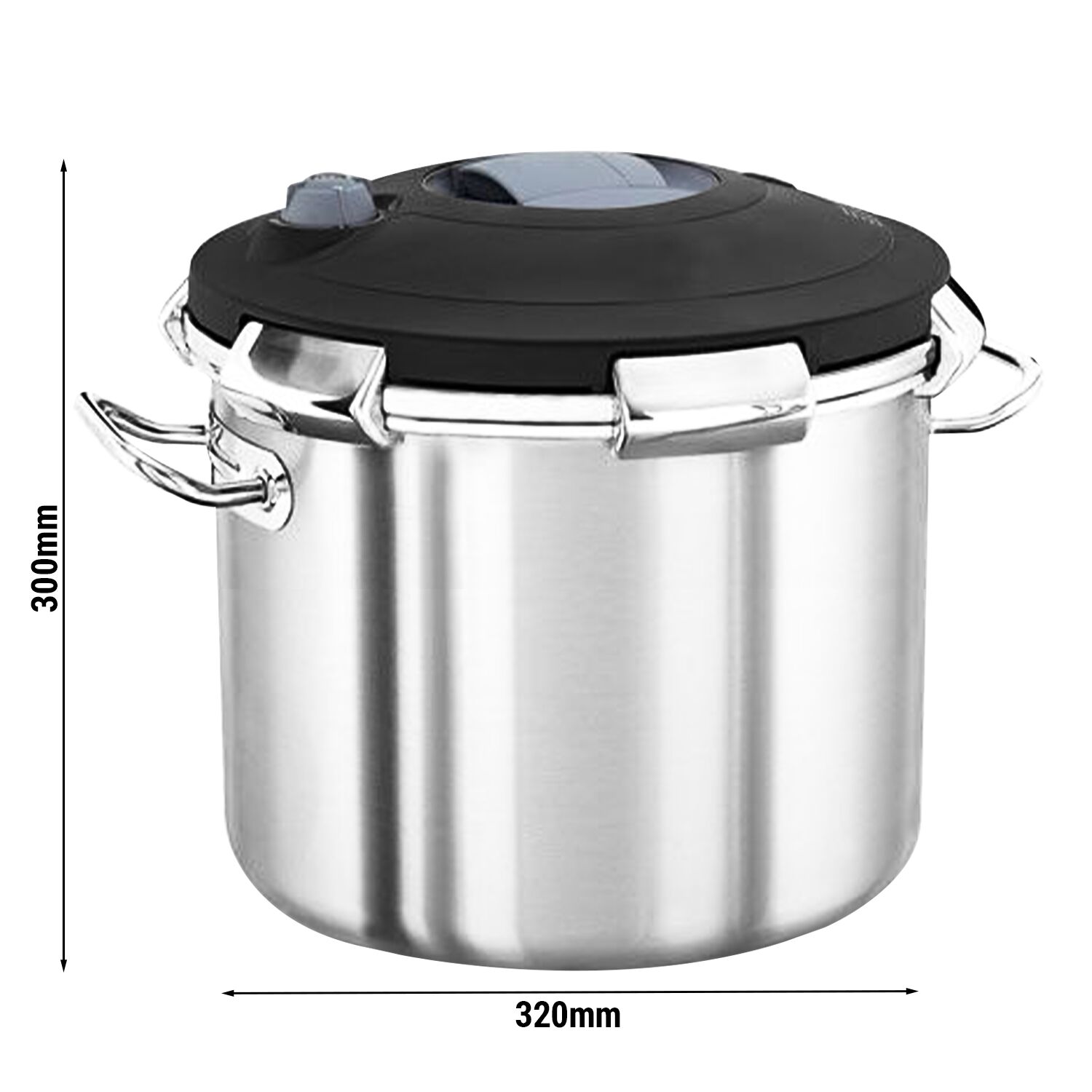 Autocuiseur - Acier Inoxydable - 23L - Ø 320mm - Hauteur: 300mm - avec couvercle - Compatible induction
