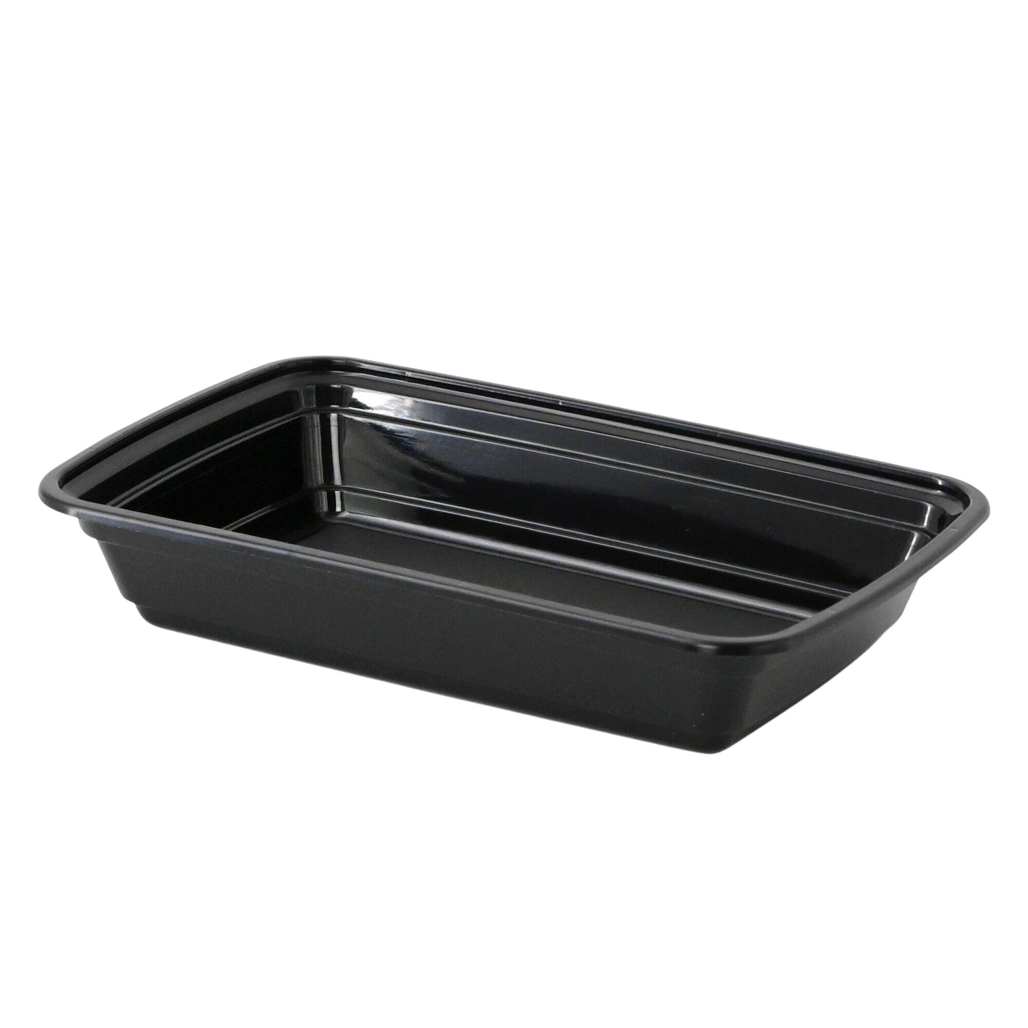 (300 pcs) Barquette réutilisable - 450ml - Rectangulaire - Noir