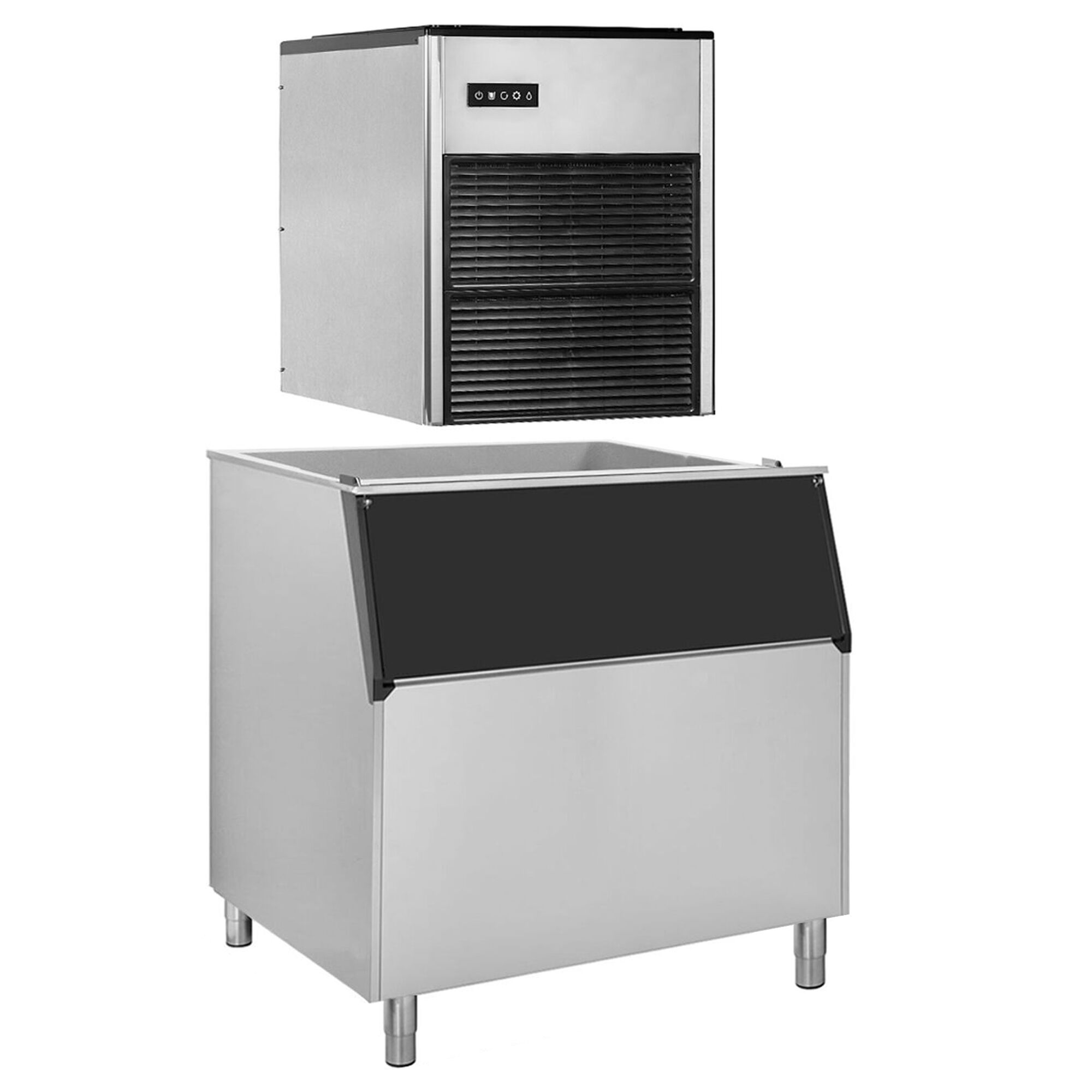 Machine à glaçons - Nugget - 335 kg/24 h - y Bac à glaçons