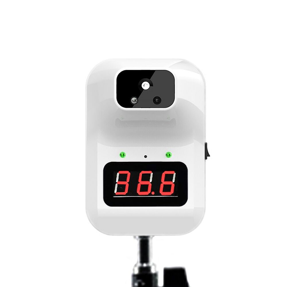 Thermomètre infrarouge - Numérique - avec alarme de température - 0°C à 100°C | 32°C à 42°C - Support inclus