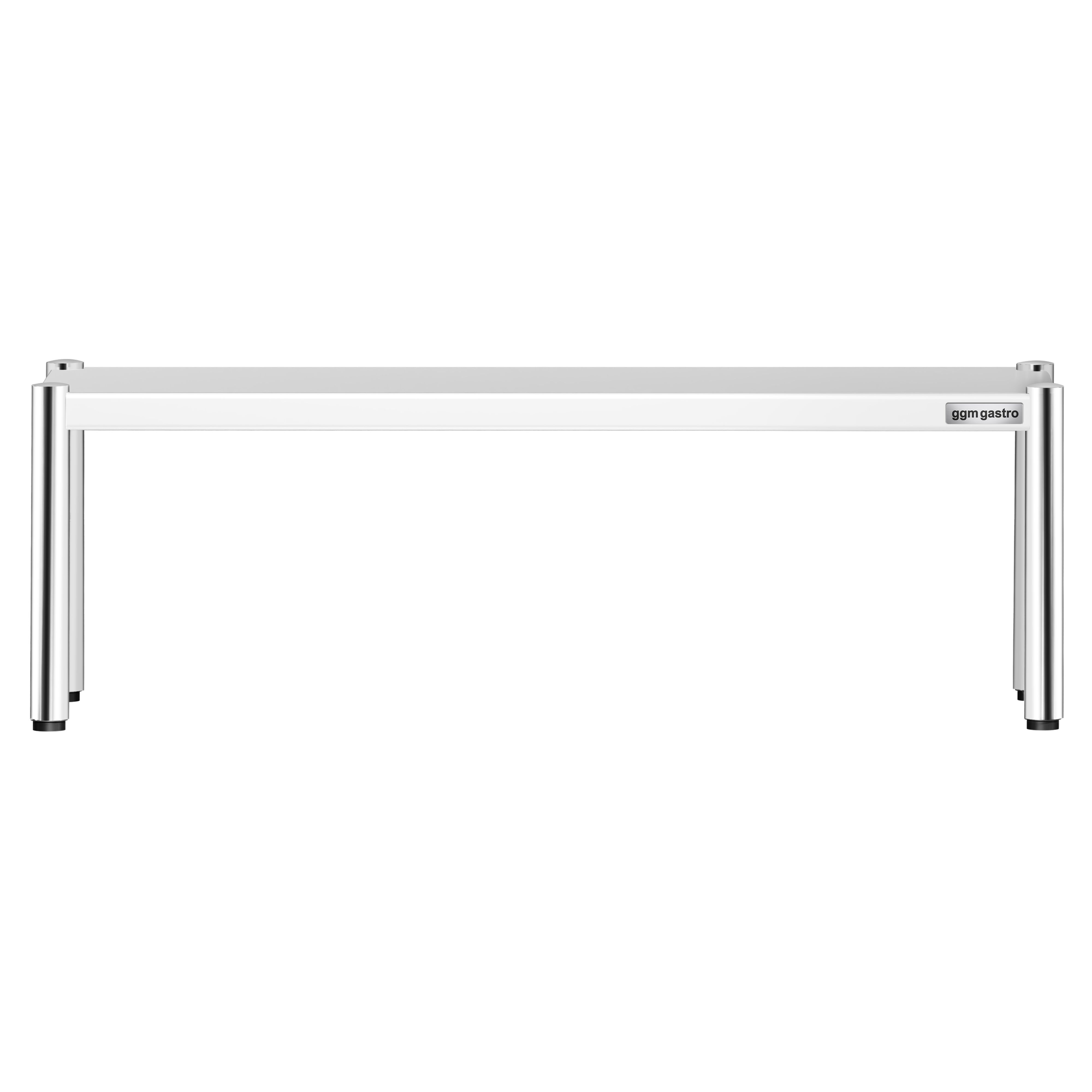 Étagère supérieure en inox – 1 niveau – 1415 × 370 mm – hauteur réglable