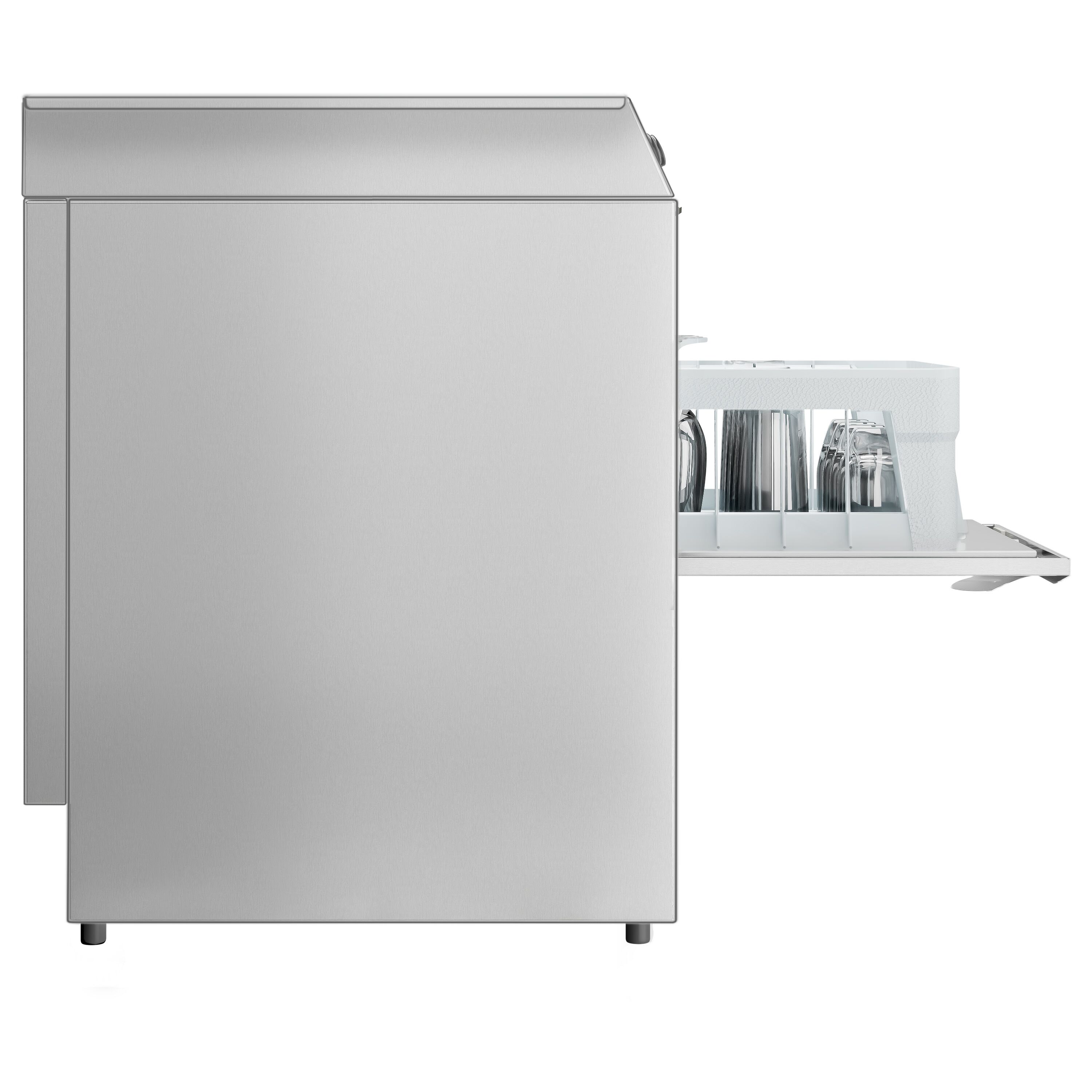 Double-skinned Compact Glasswasher - Manual - 2.77kW - with Rinse Aid Pump