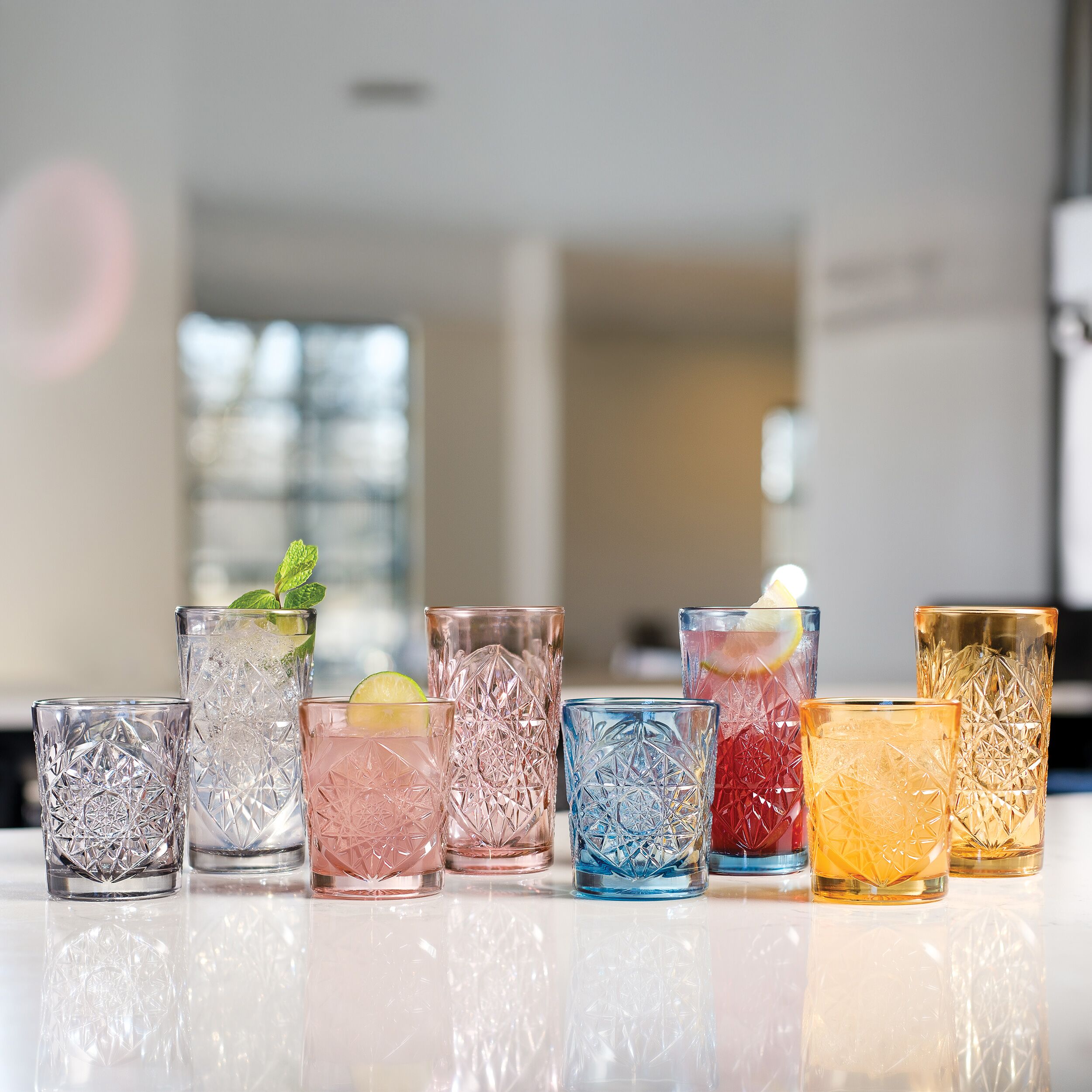 (12 pièces) LIBBEY | HOBSTAR - D.O.F. Sapphire - 355ml - Bleu
