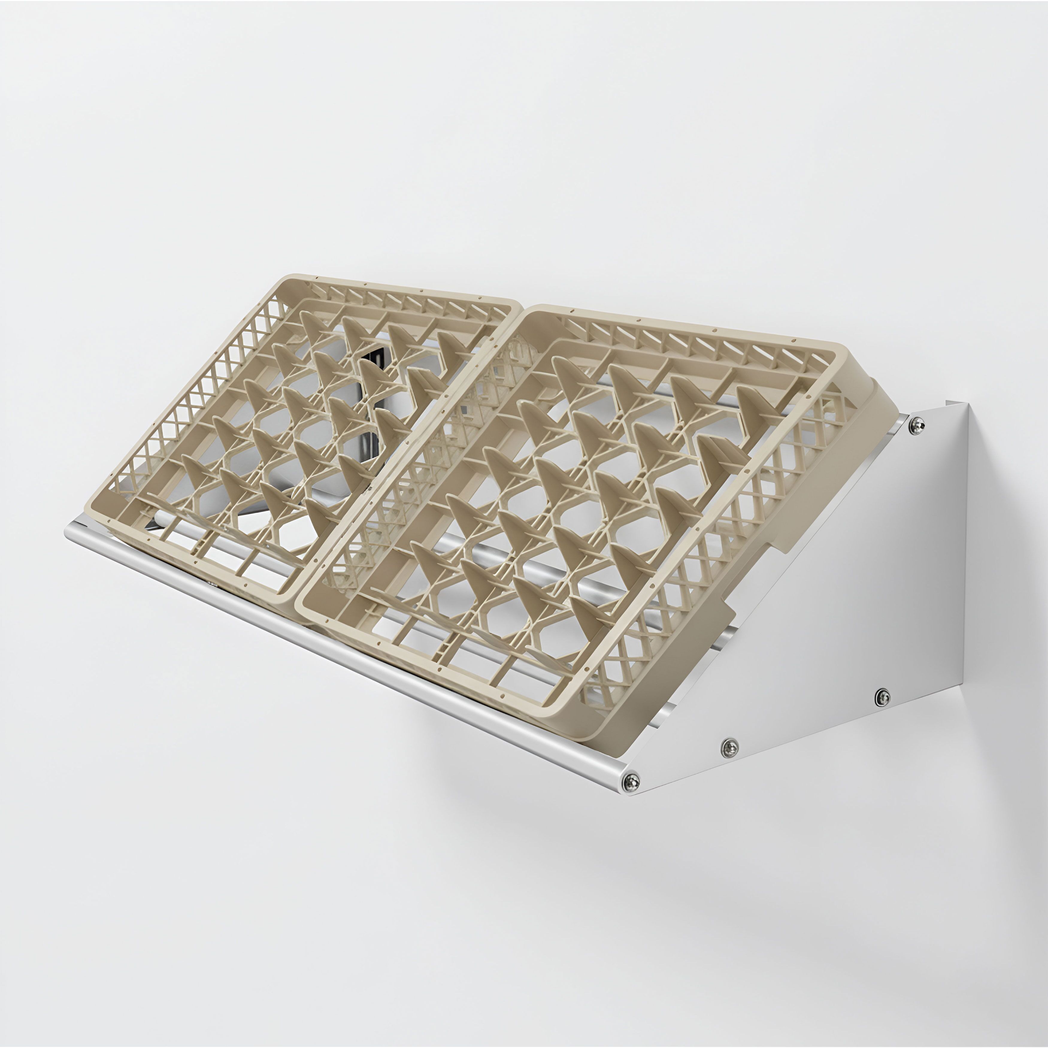 Étagère murale pour paniers de lavage – 1060 mm – 1 niveau