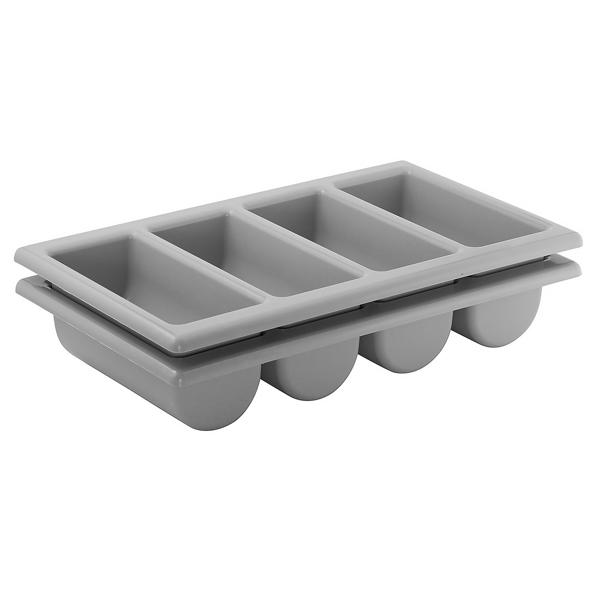 (6 Pièces) Bac à Couverts GN 1/1 - 530 x 325 mm - Polypropylène - 4 Compartiments