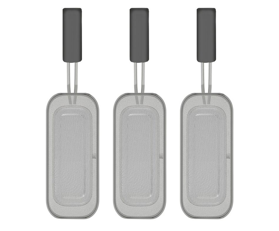 (3 pcs) 3x 1/3 Panier à nouilles - 250x105x200mm - Inox AISI 304 - pour cuiseur à pâtes ENB663P & ENB669P - Série 600 Serie - avec coins arrondis