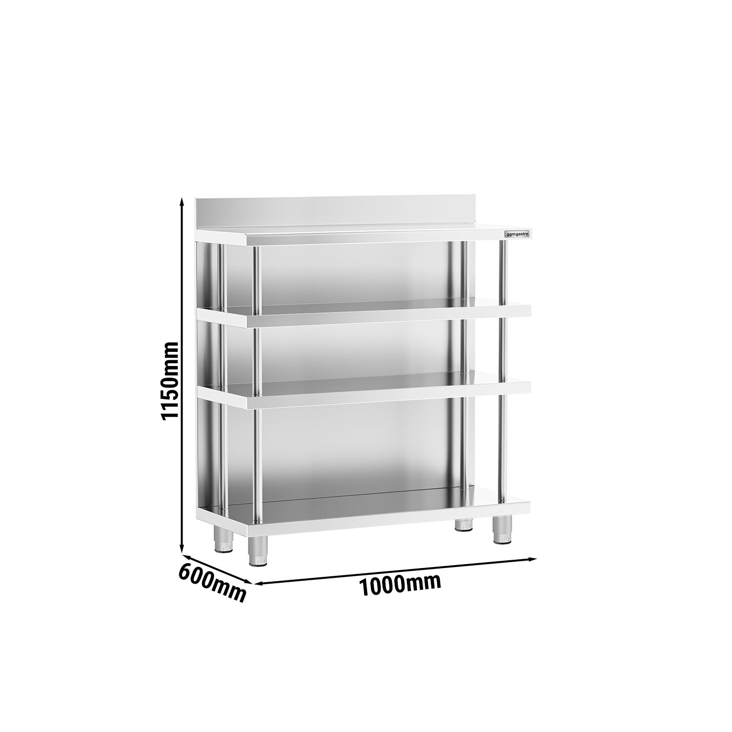 Table de préparation de cocktail - Acier inoxydable - 1000x600mm - avec étagère basse