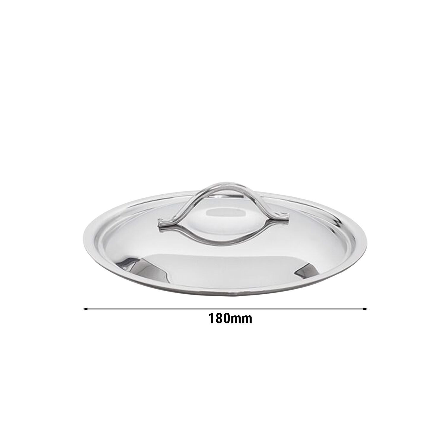 Topfdeckel - Edelstahl - Ø 180mm 