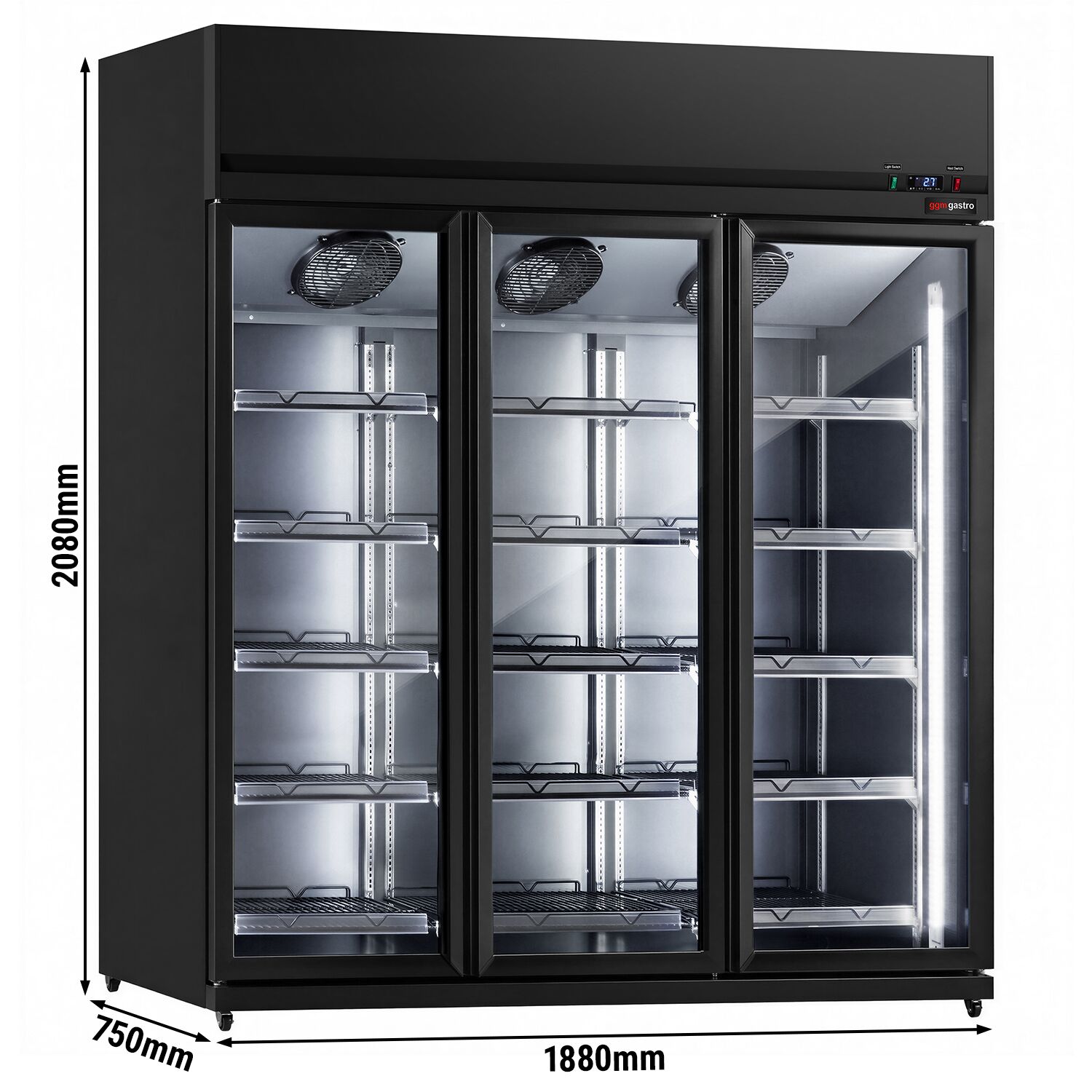 Getränkekühlschrank - 1800 Liter - mit 3 Glastüren