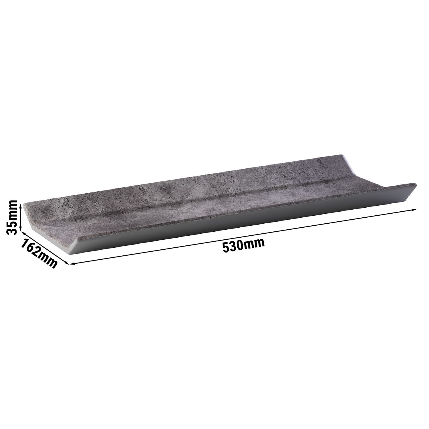 (6 pièces) Plateau GN 2/4 – ELEMENT – Mélamine – Hauteur : 35 mm – Gris